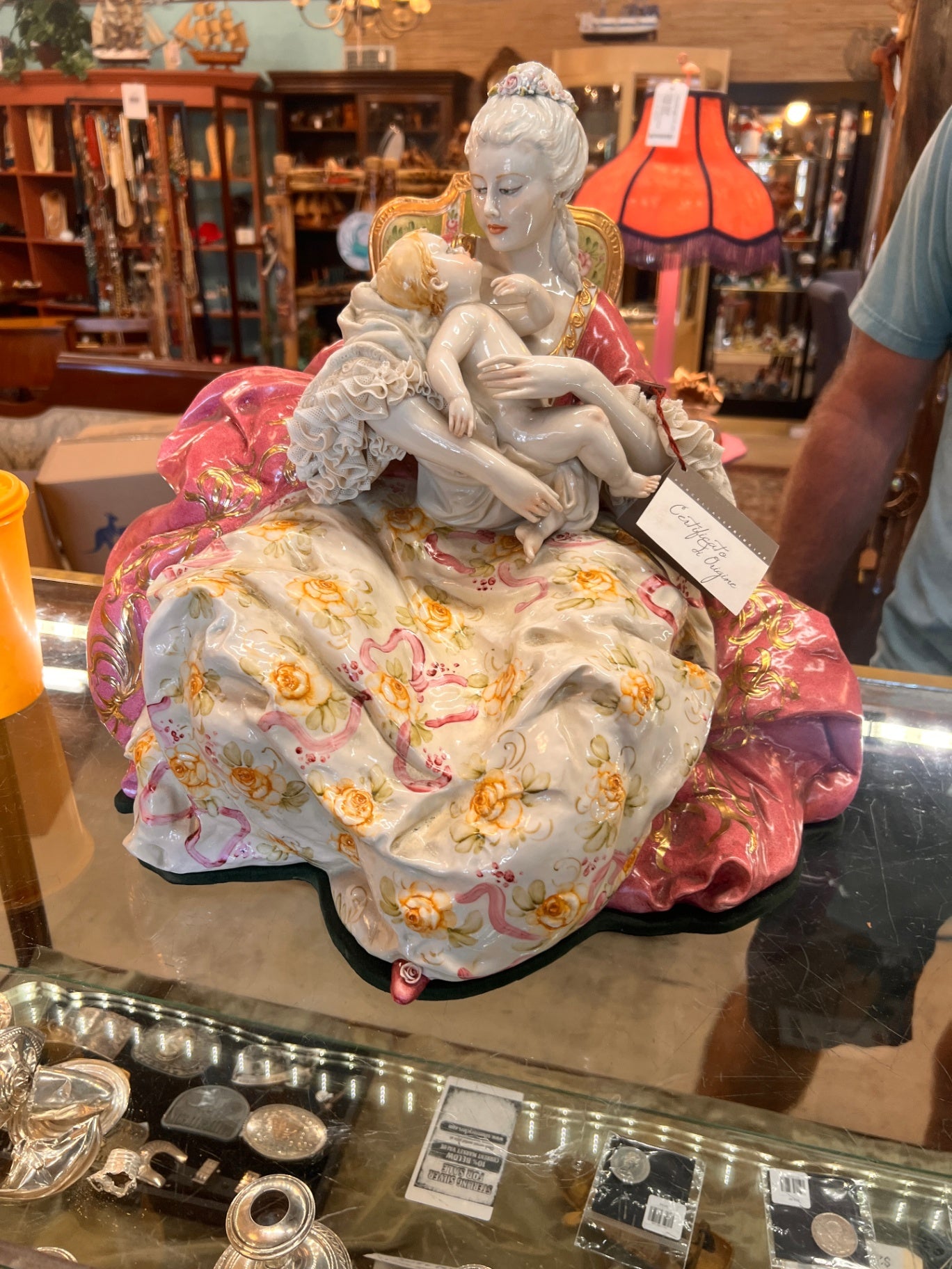 Capodimonte Porcelain Mother & Child “Torna a Venezia” – Principe Italy Limited Edition 1 of 12 Signed Cazzola Large Figure