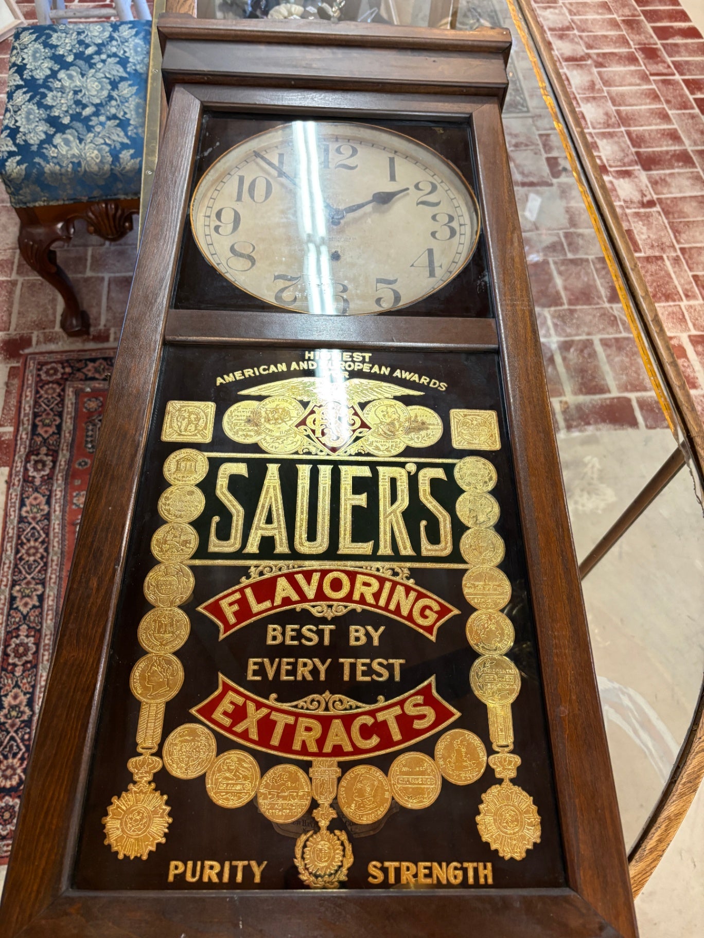  Sauer's Flavoring Extracts Advertising Wall Clock