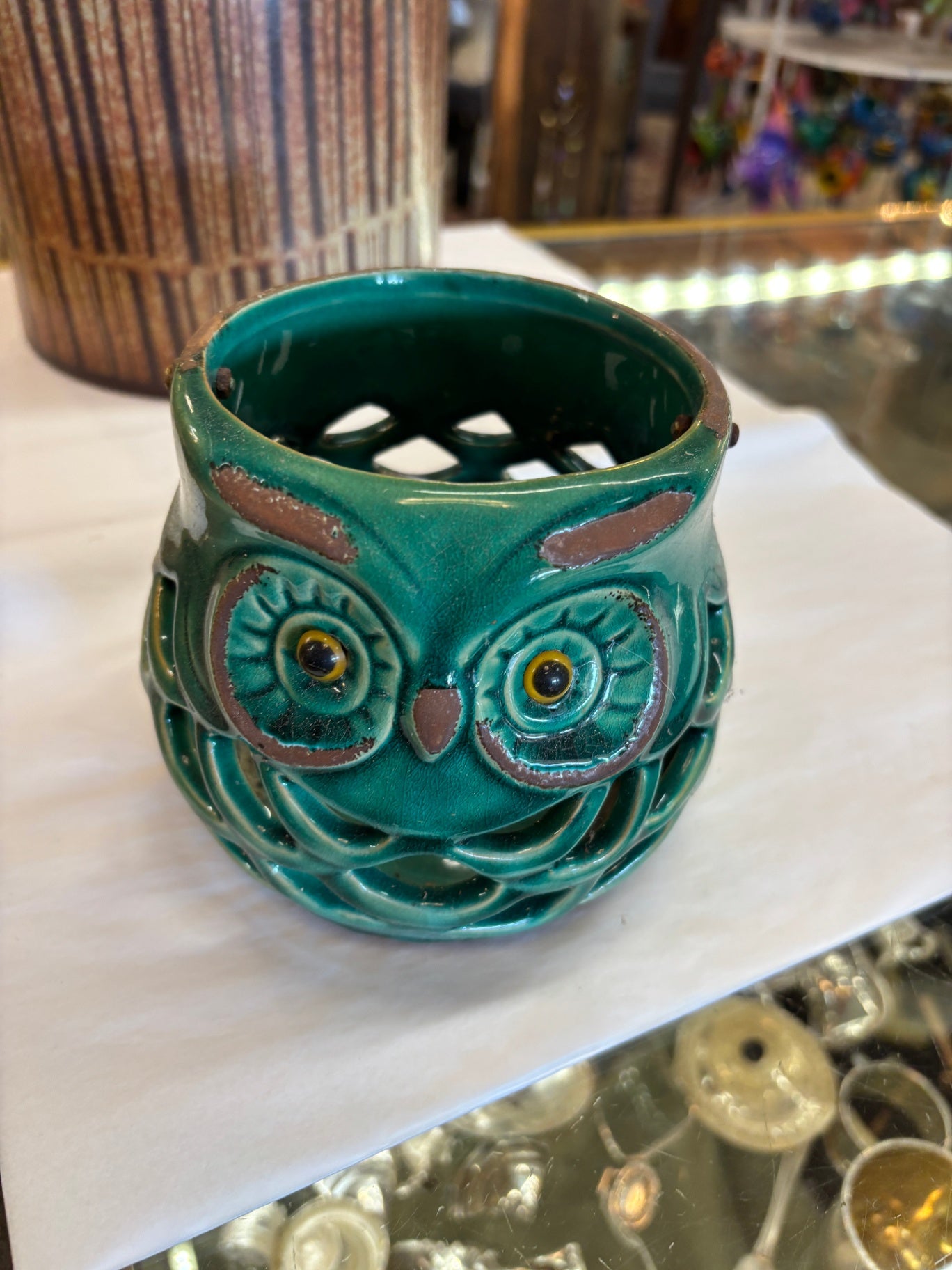  Ceramic Owl Lantern