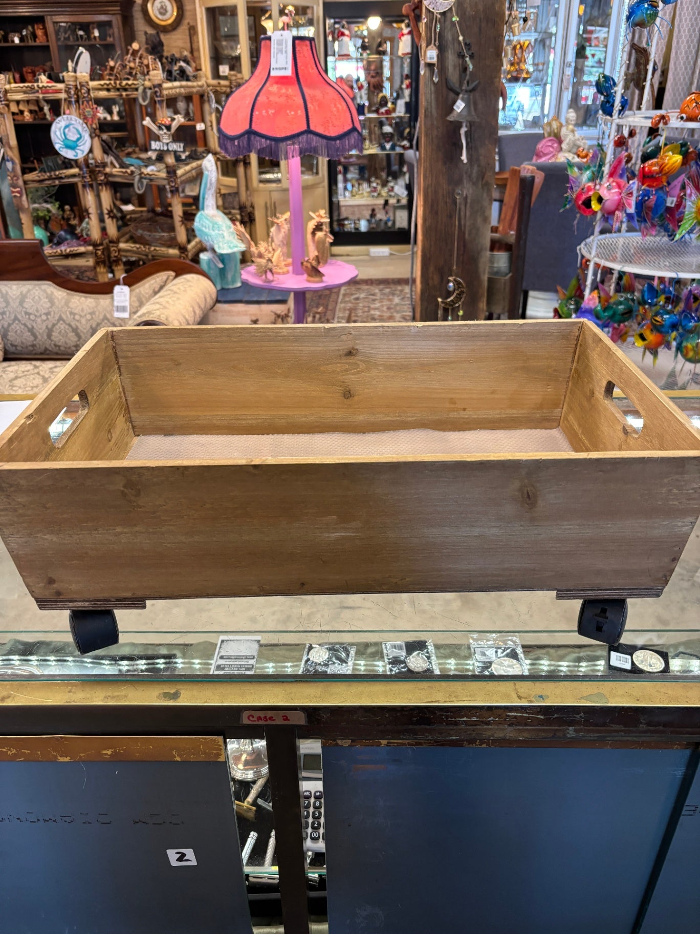 Wood Plaanter on Wheels