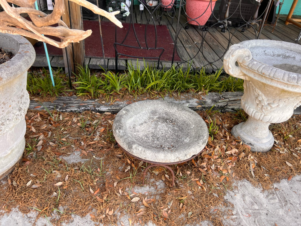Concrete Flat Planter On Stand
