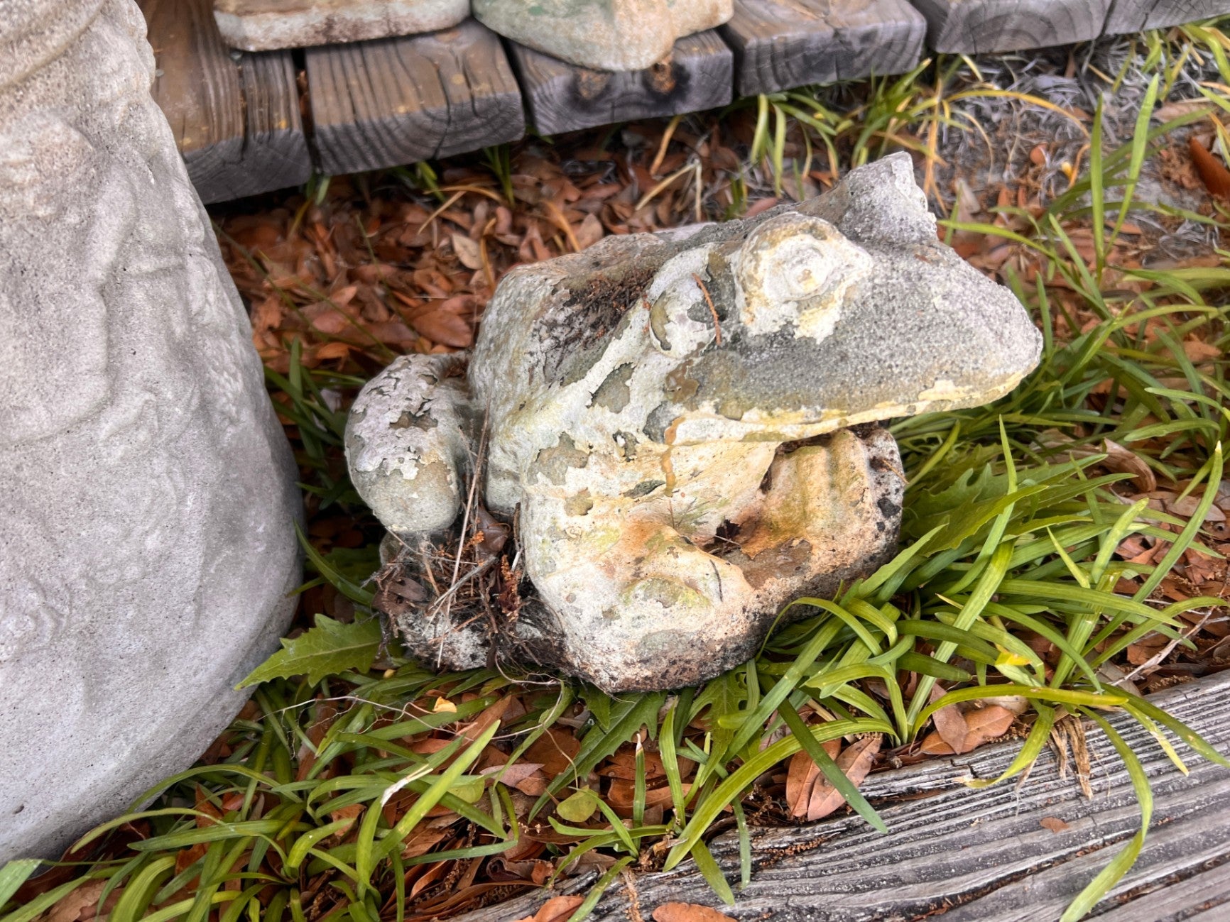 Concrete Frog Statue