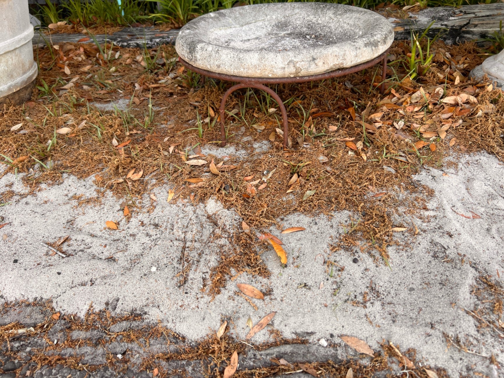Concrete Flat Planter On Stand