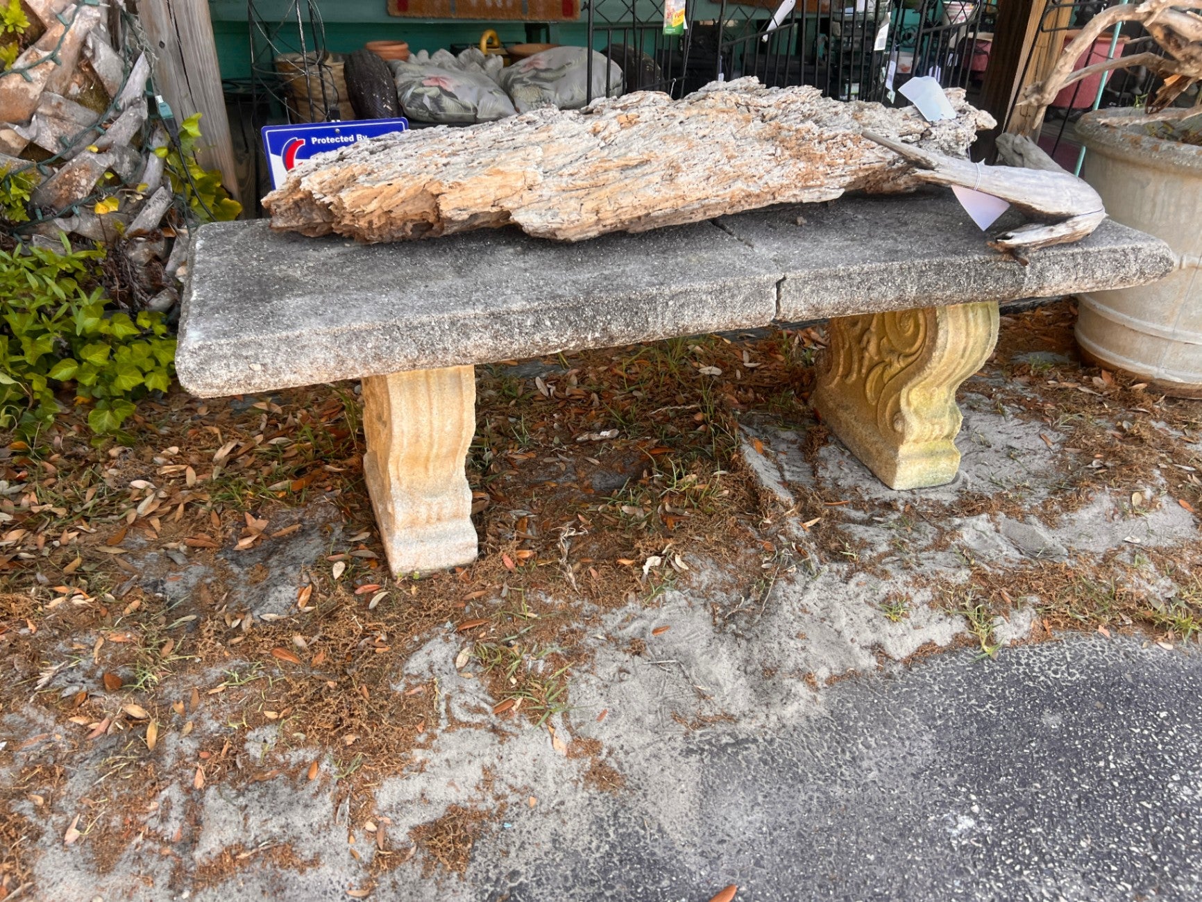 Large Concrete Bench