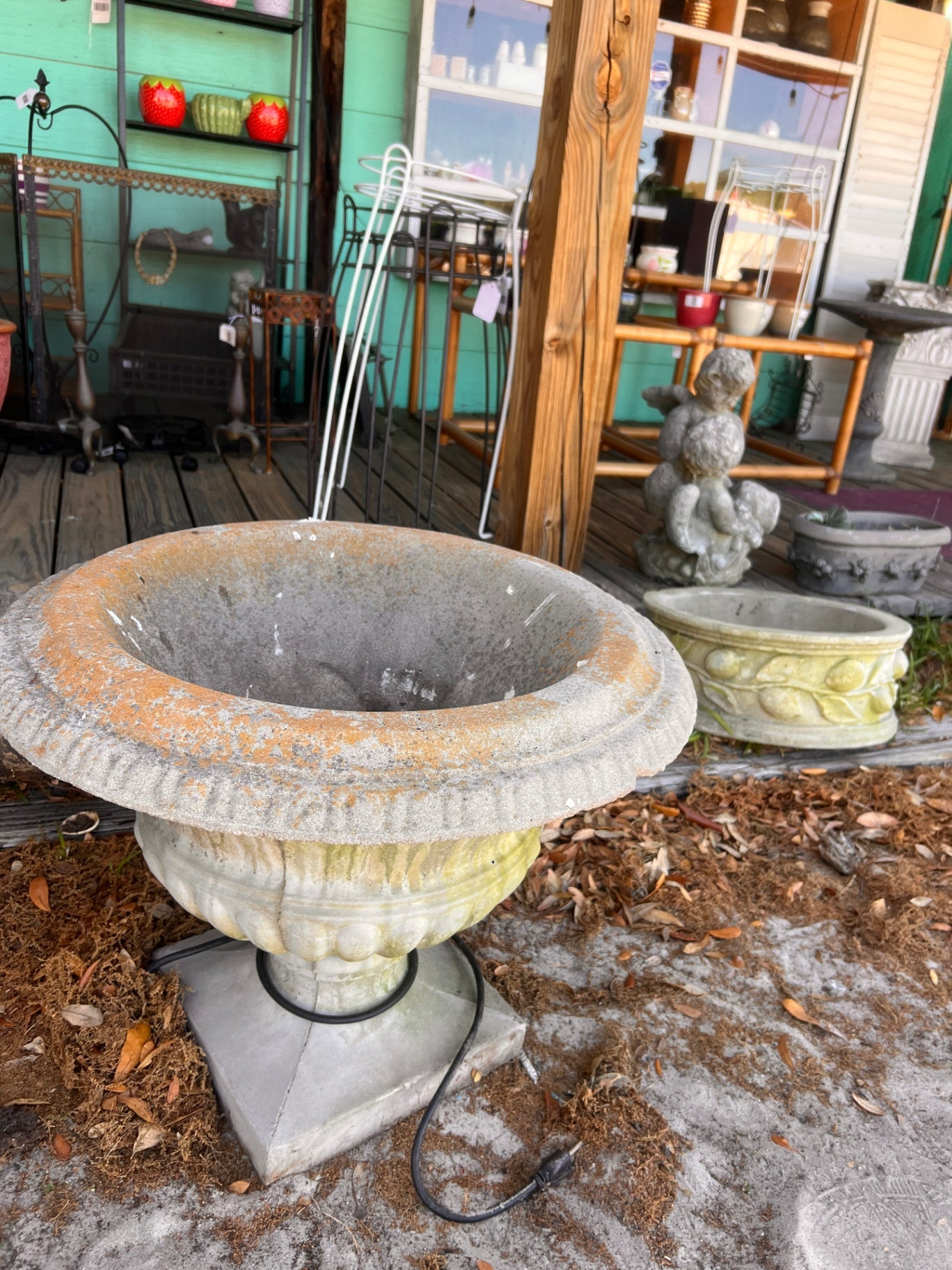 Large Concrete Fountain Base