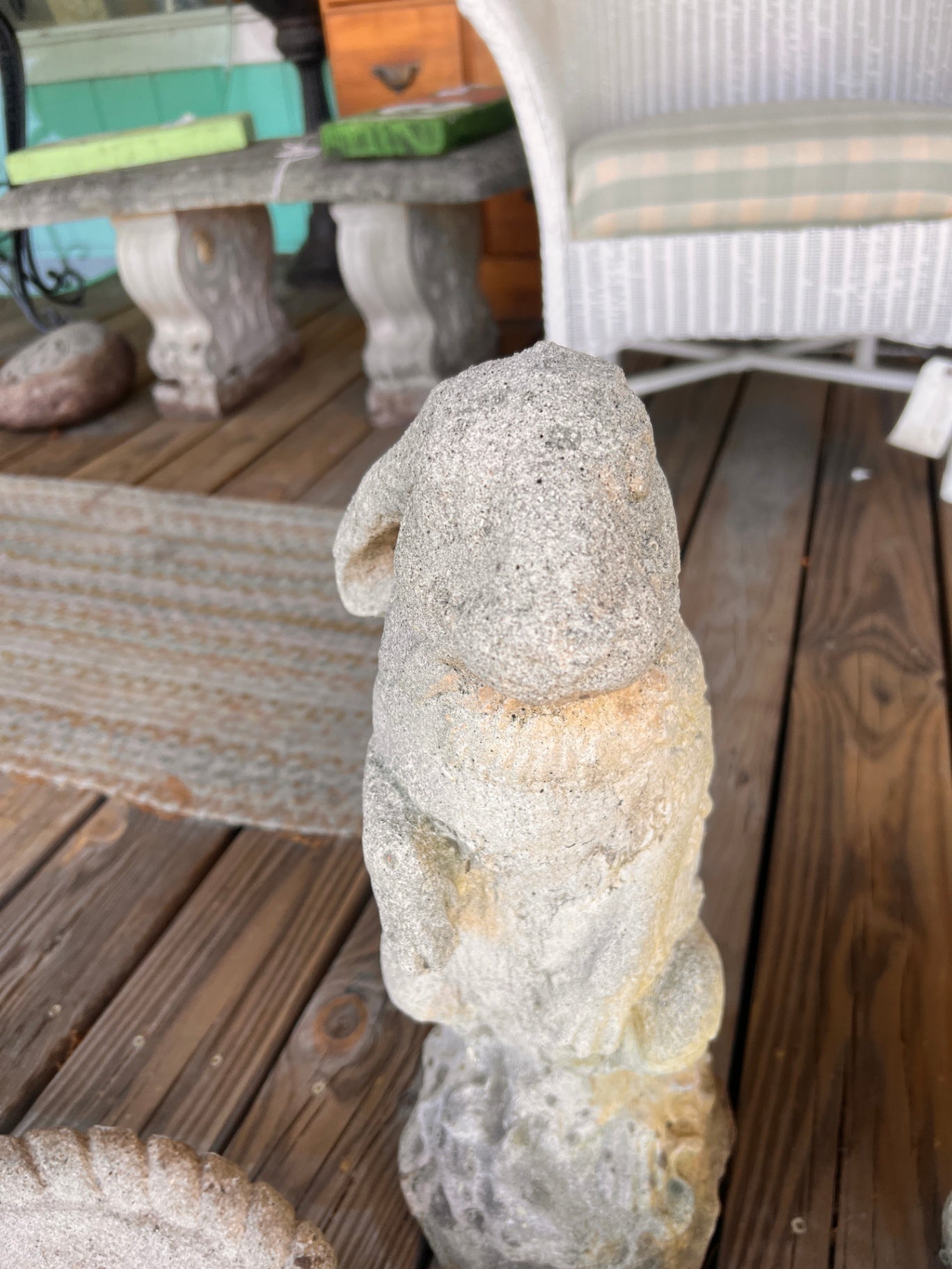 Concrete Rabbit Statue