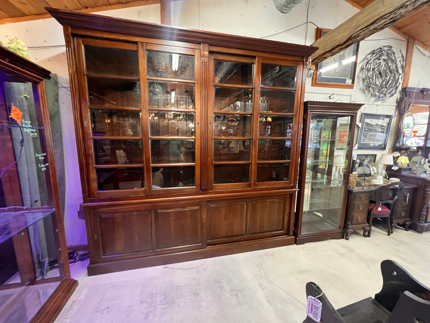 Antique Cabinet 100" wide x 99" Tall x 18" deep Sliding Doors