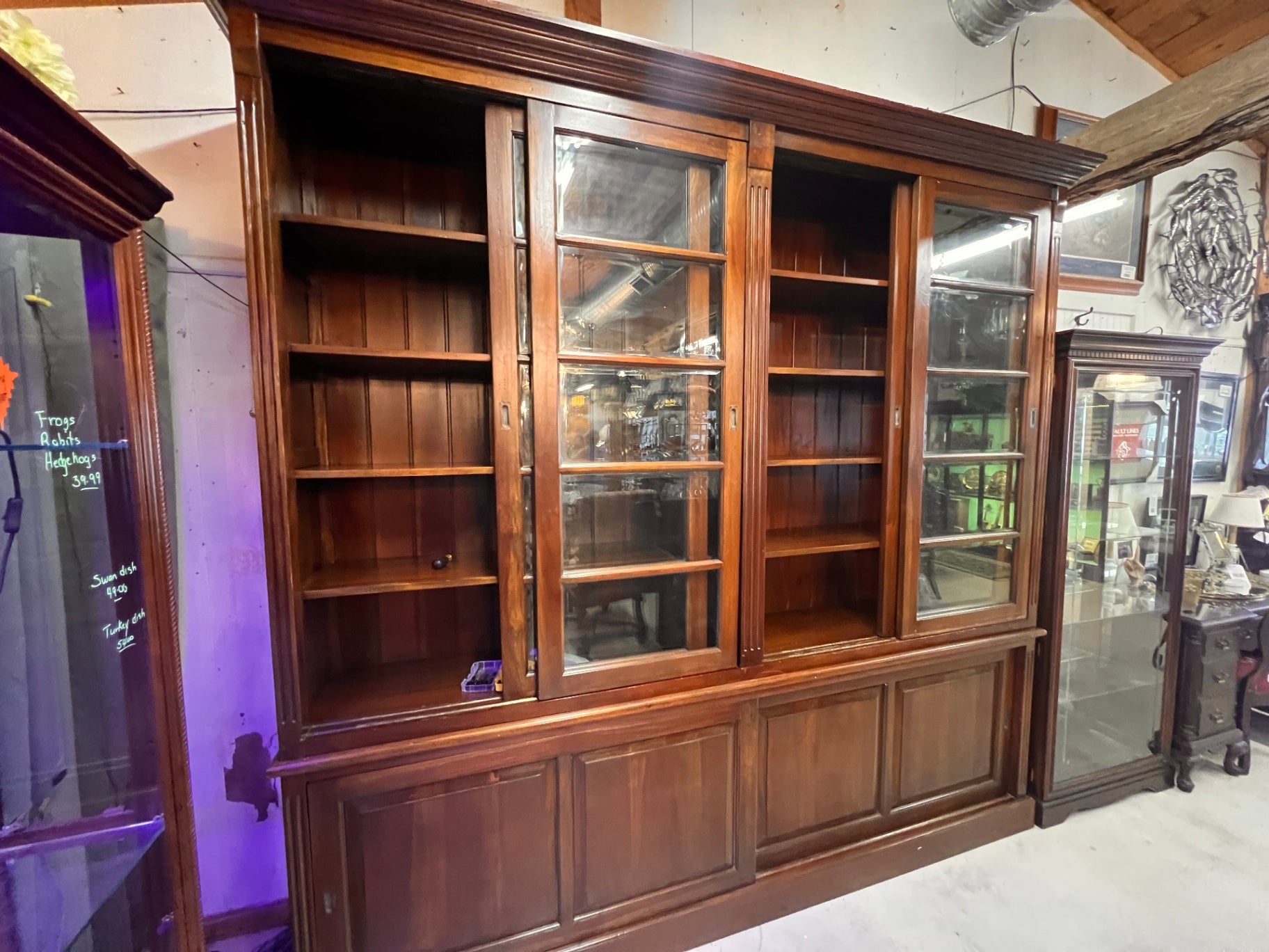 Antique Cabinet 100" wide x 99" Tall x 18" deep Sliding Doors
