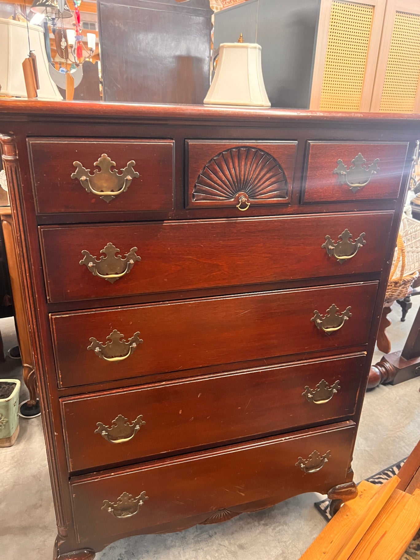 Vintage Kling solid cherry chest of drawers