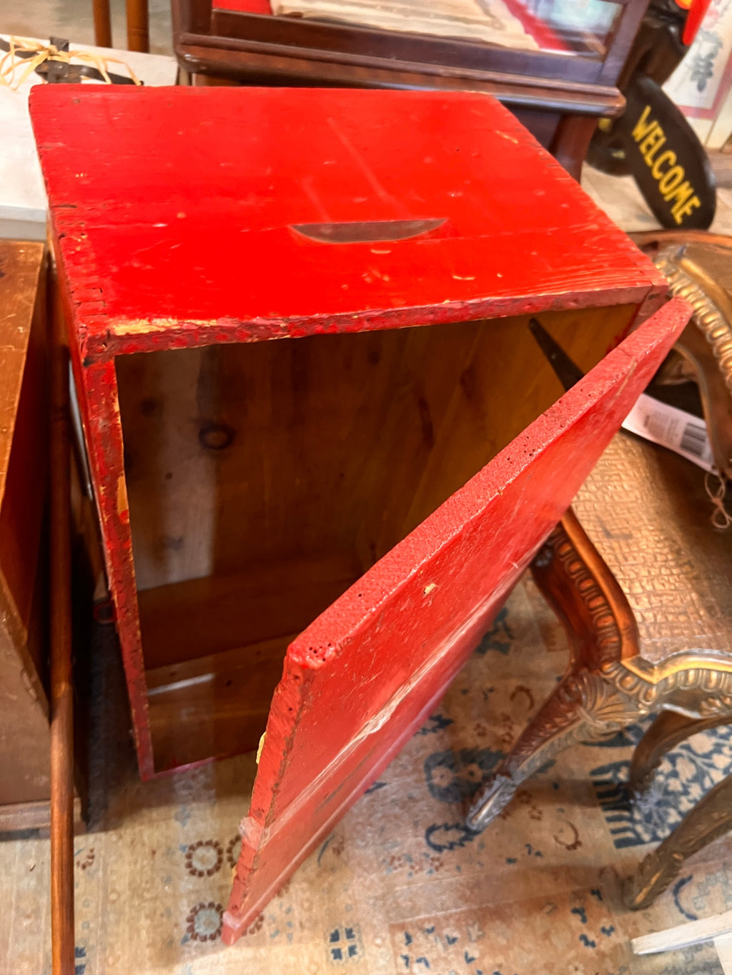 Red Wooden Chest