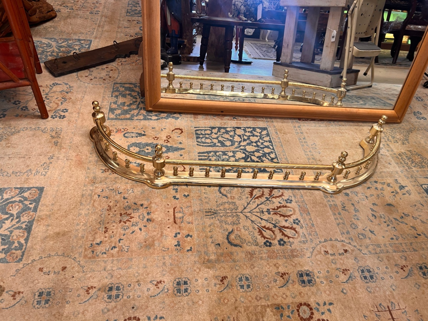 Brass Antique Fireplace Fender