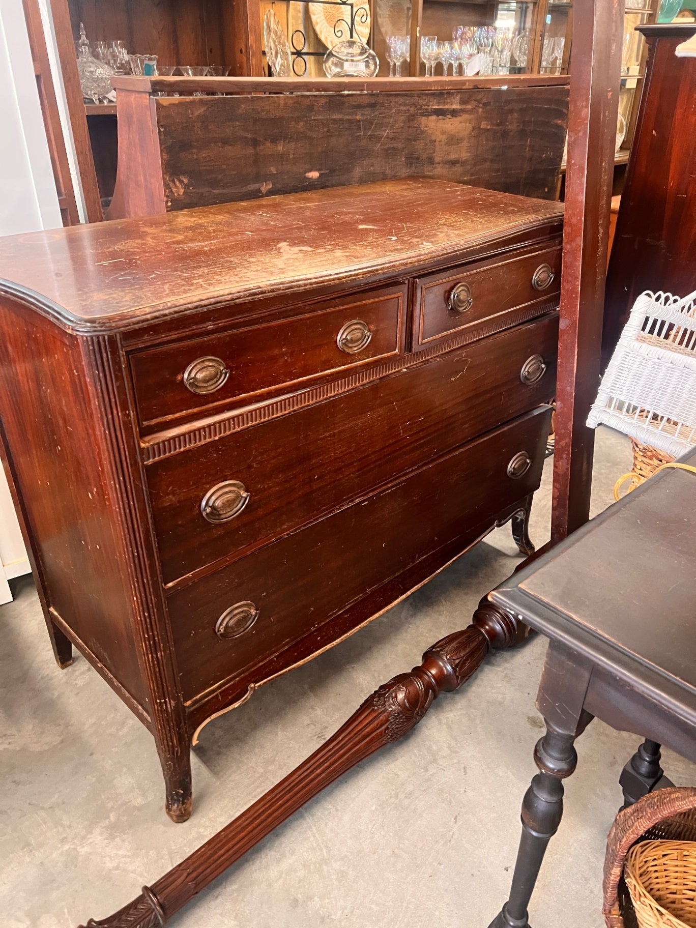 Antique mahogany traditional petite sideboard or dresser