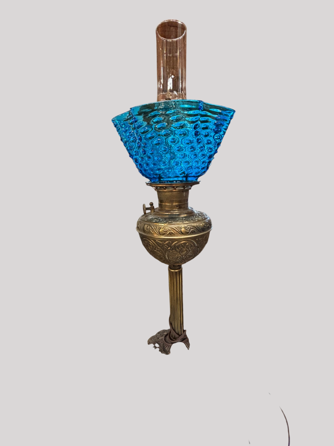 Antique Oil Lamp Converted to Electric