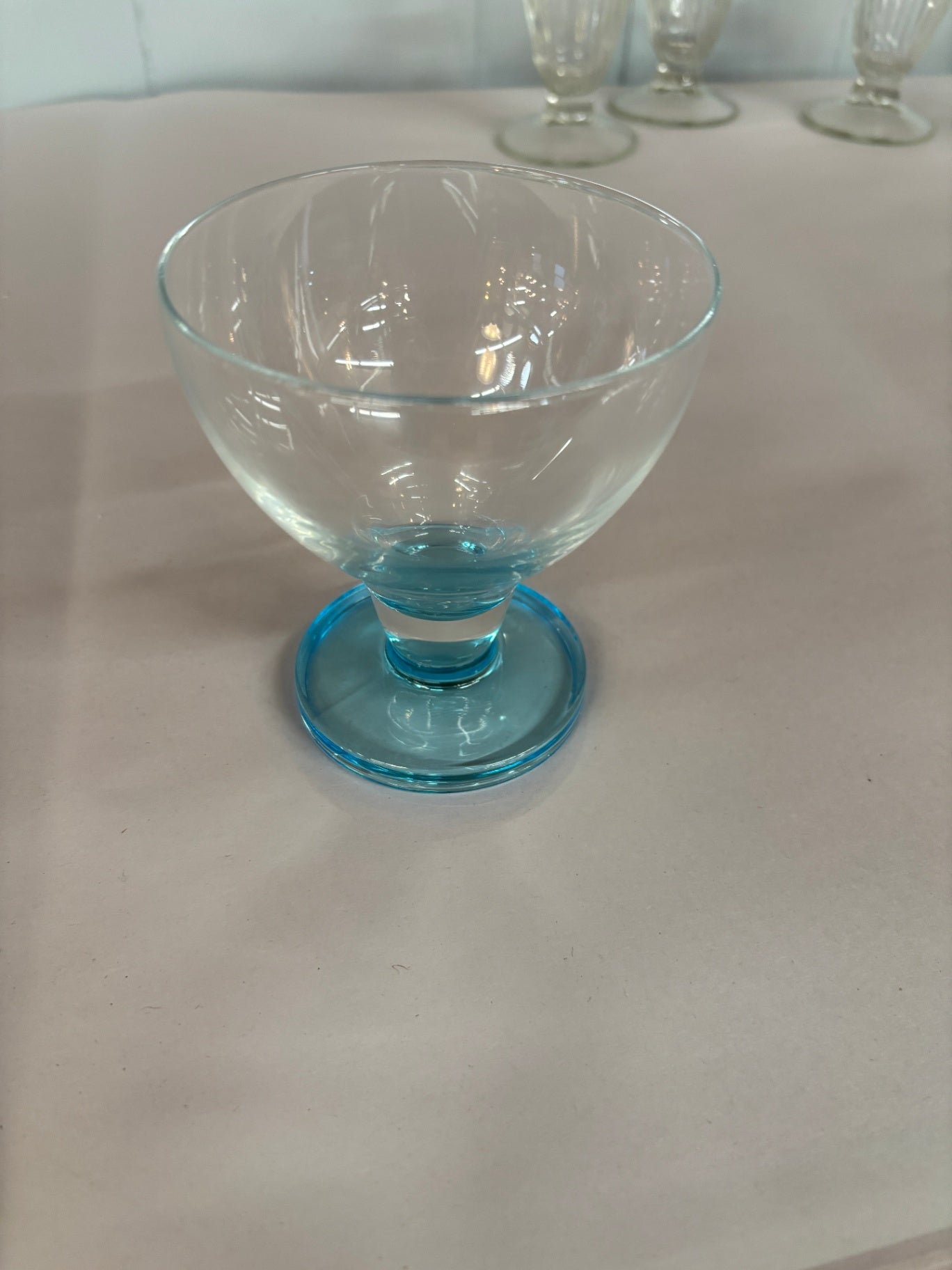 Fruit or Desset Bowl Clear and Blue