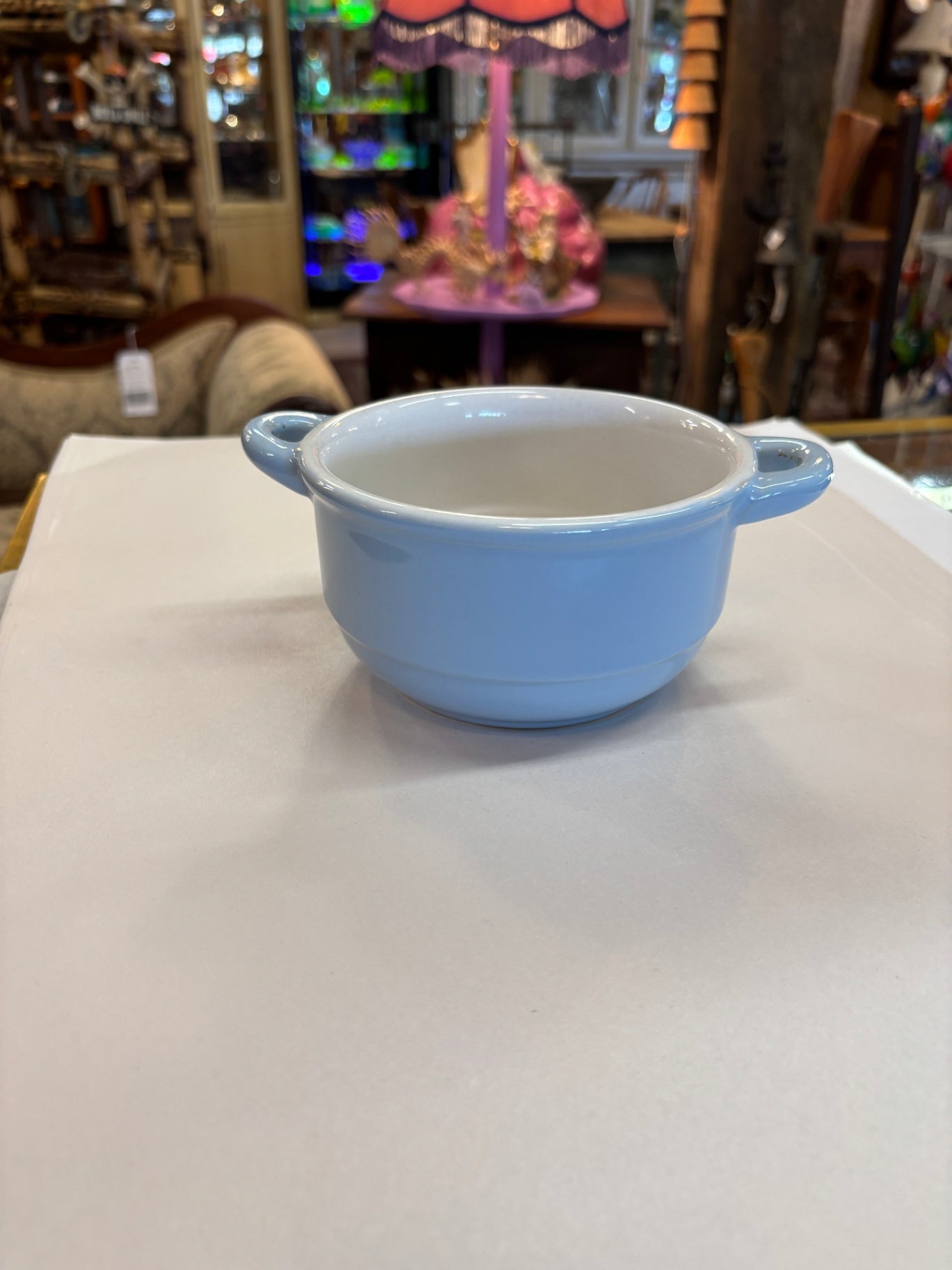  Blue Ceramic Soup Crock