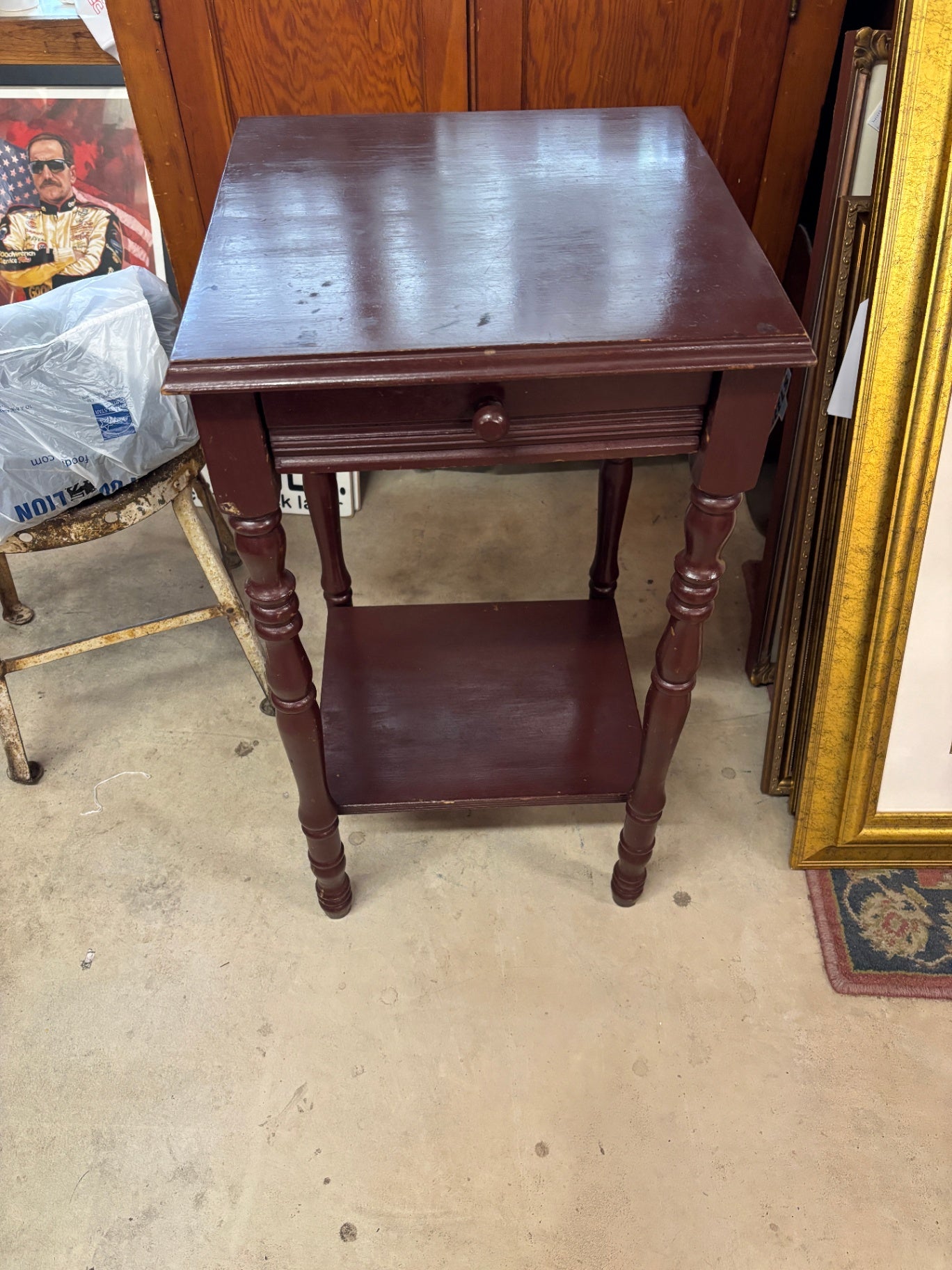 Dark Wood End Table