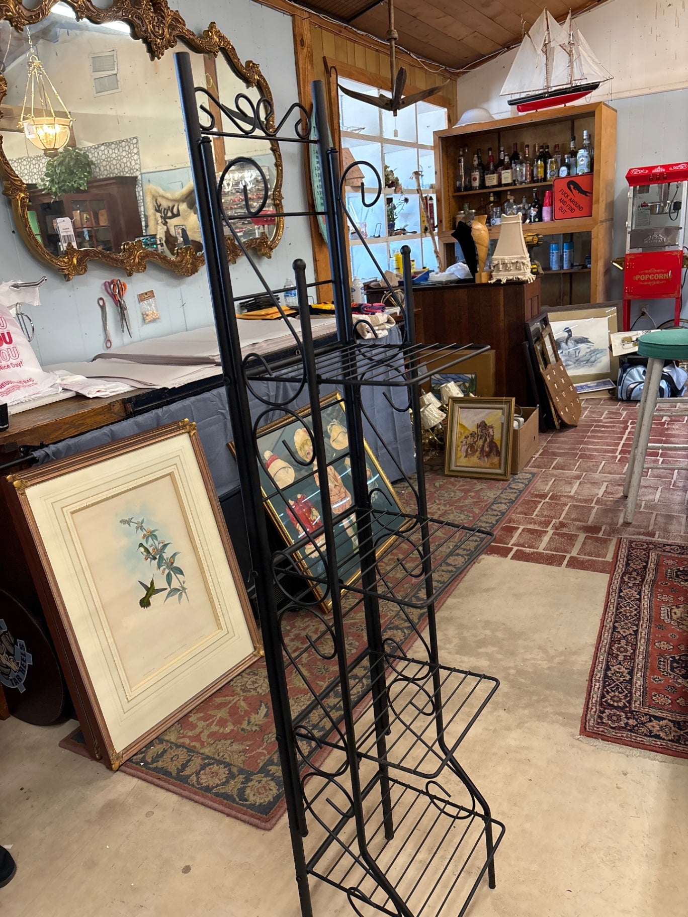 Metal Baker's Racj/Storage tower with folding shelves