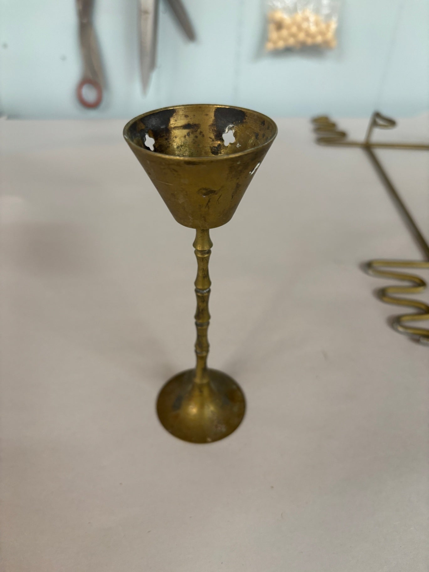 Vintage Brass Candlestick Holder