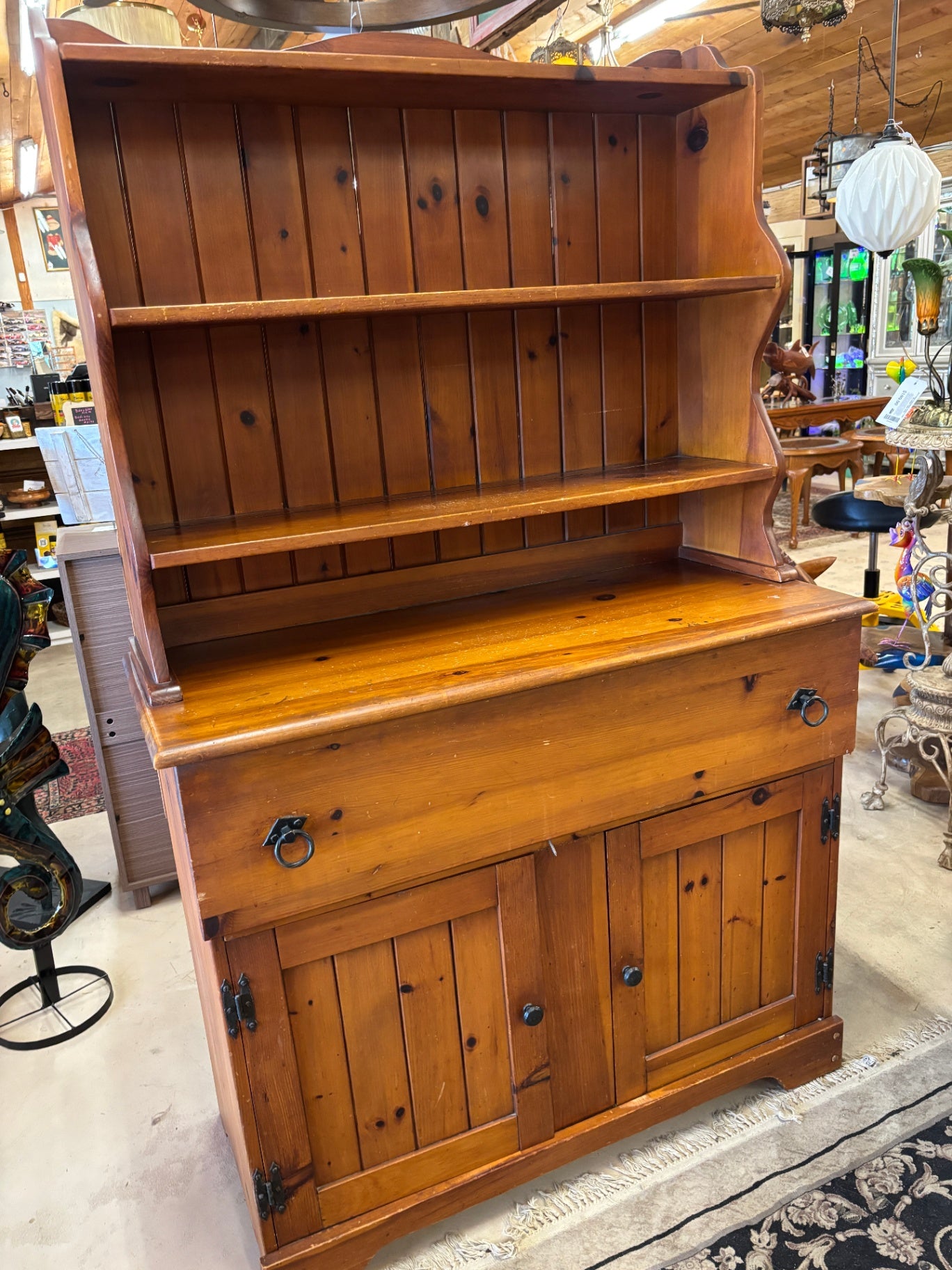 Rustic Pine Welsh Syle Hutch