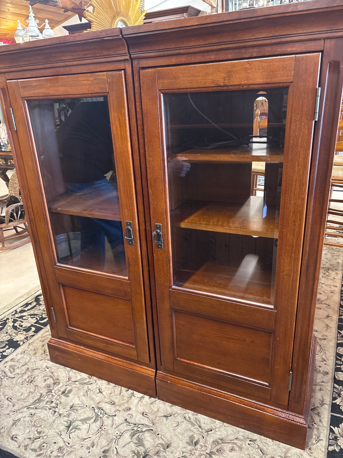 Pair of Mission Craftsman Style Media Display Cabinets