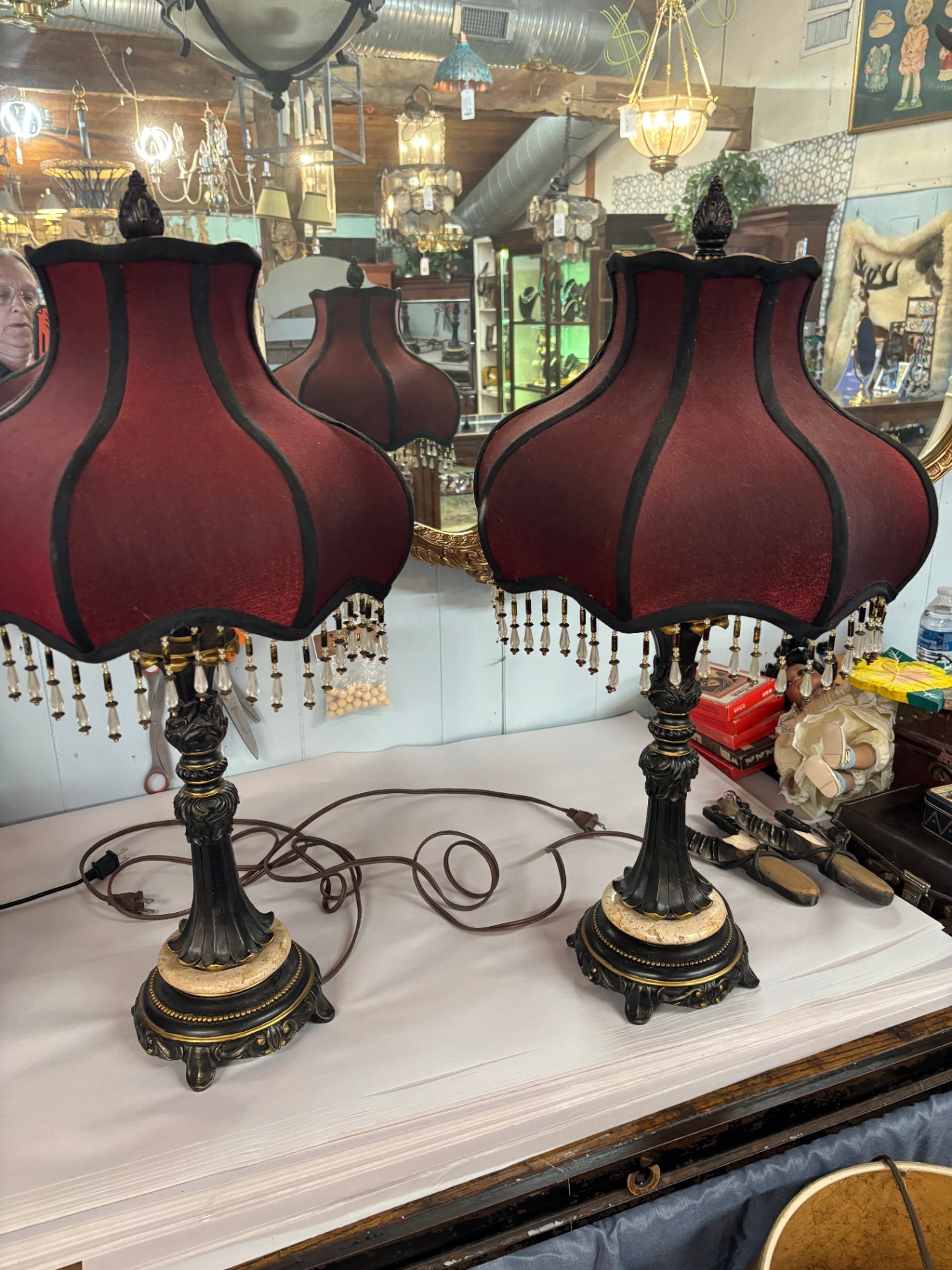 Vintage Revival Style Lamps Pair