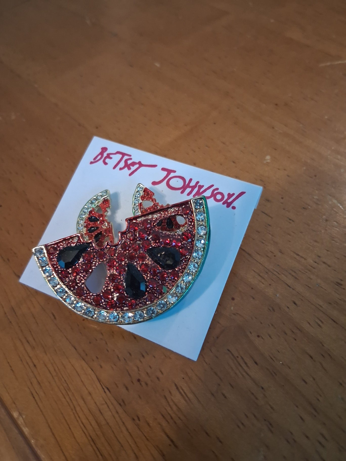 Watermelon pin n earrings dsc