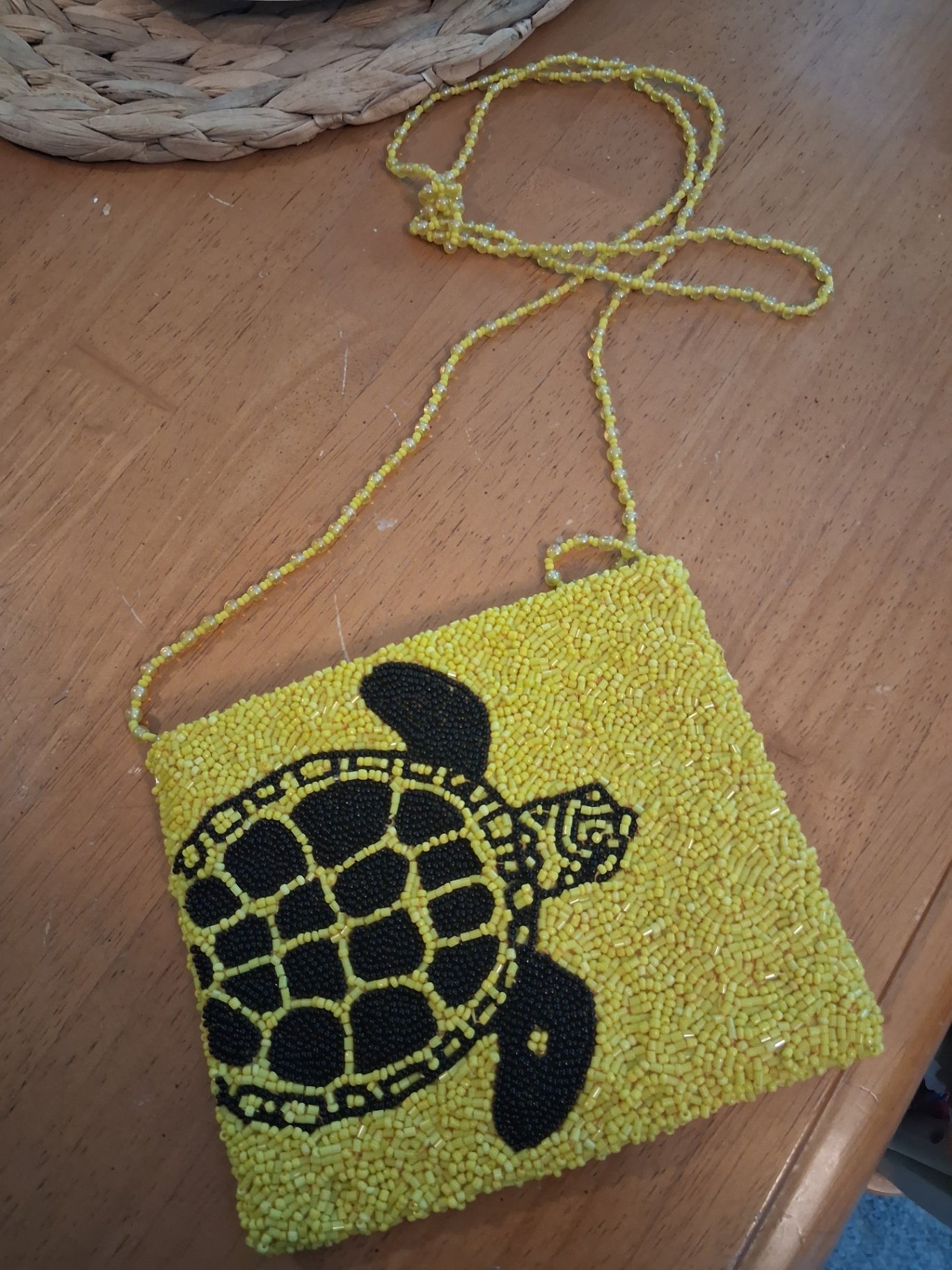 Beaded turtle purse dsc