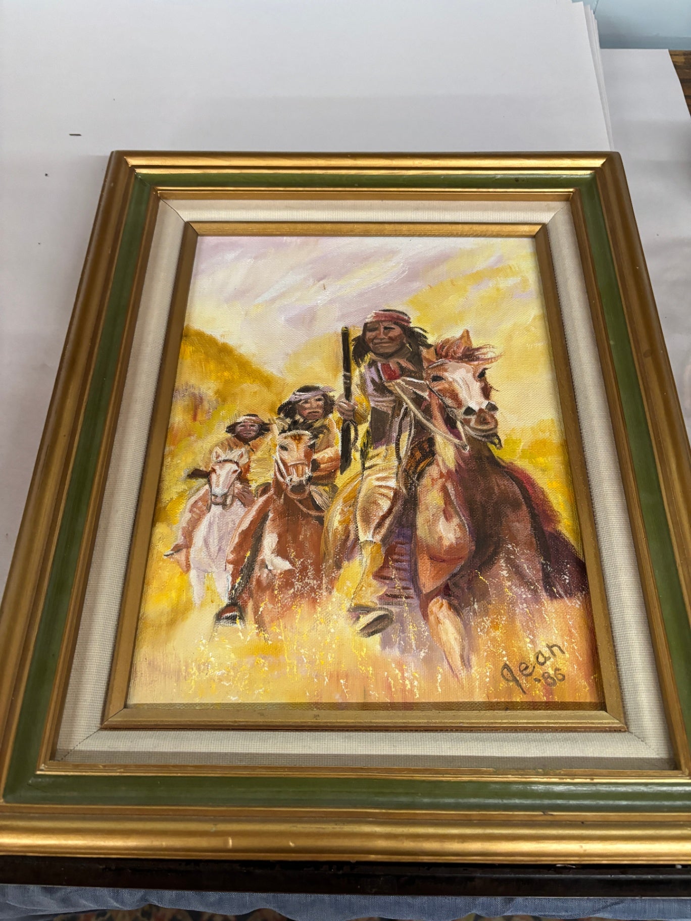 Native American Warriors on Horseback