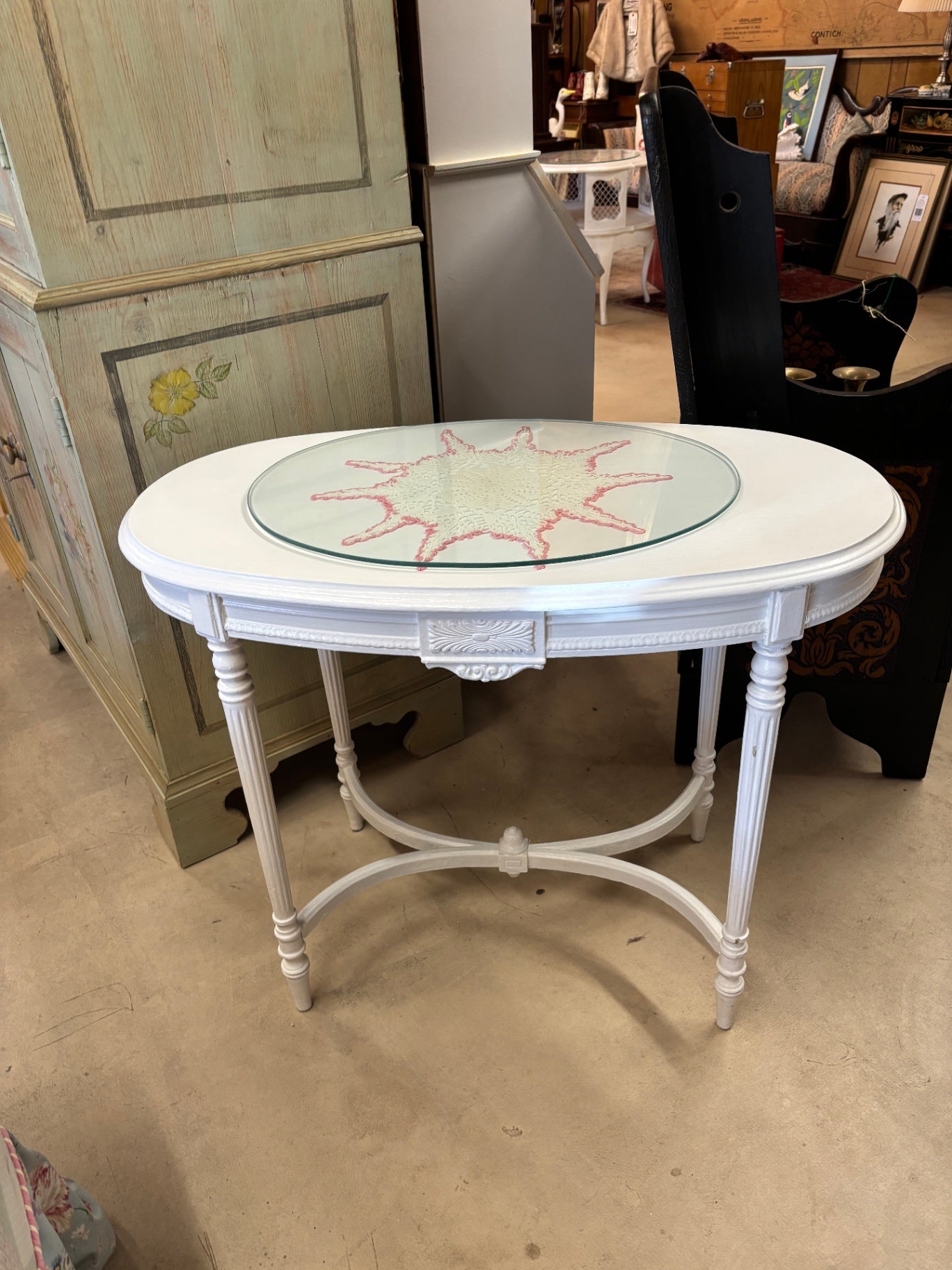 Louis XVI-Style Oval Accent Table