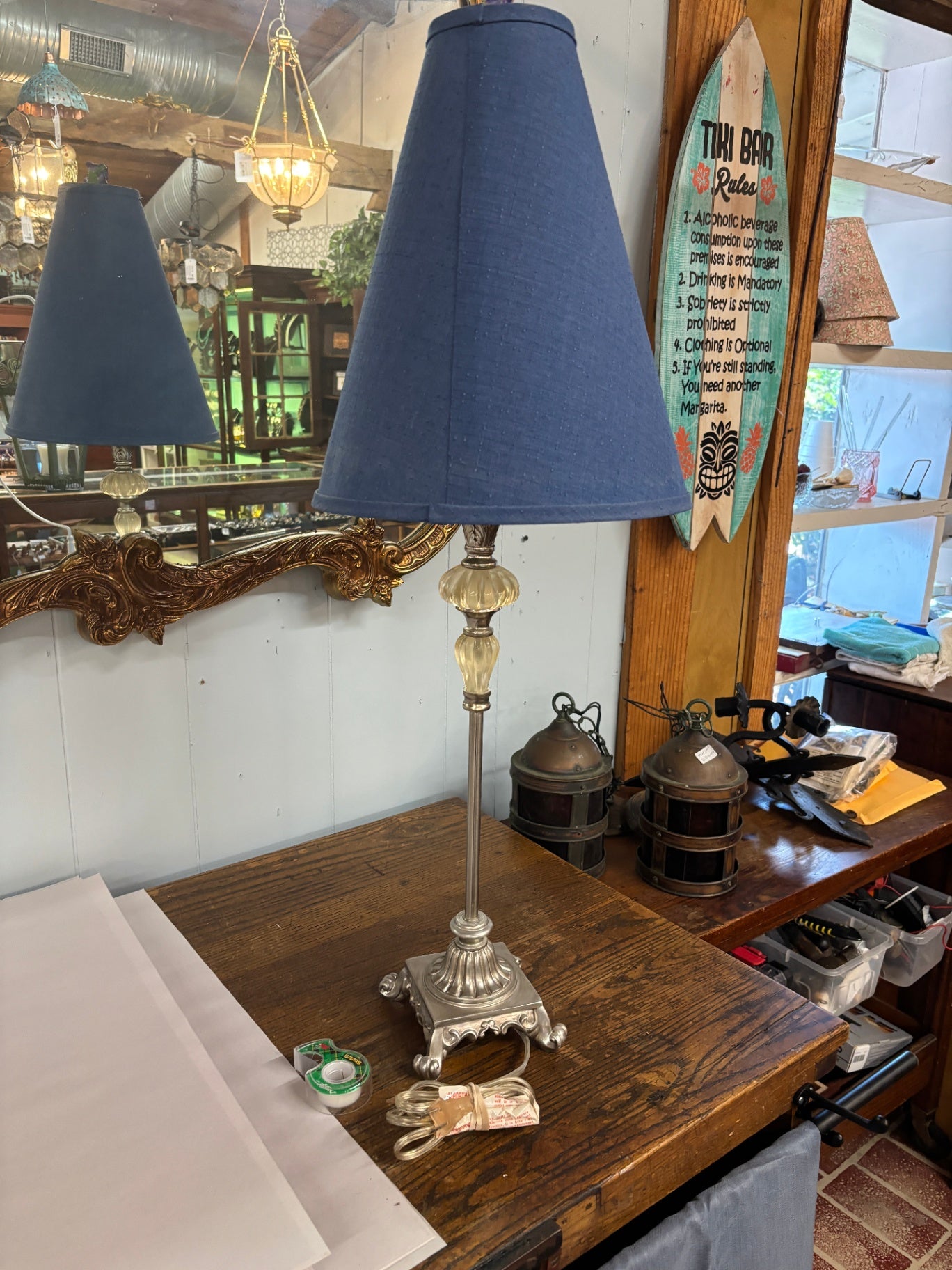 Vintage Look Crystal Table Lamp