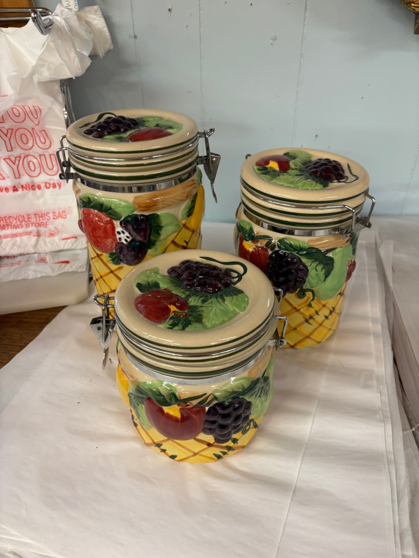 Vintage 3-Piece Ceramic Canister Set