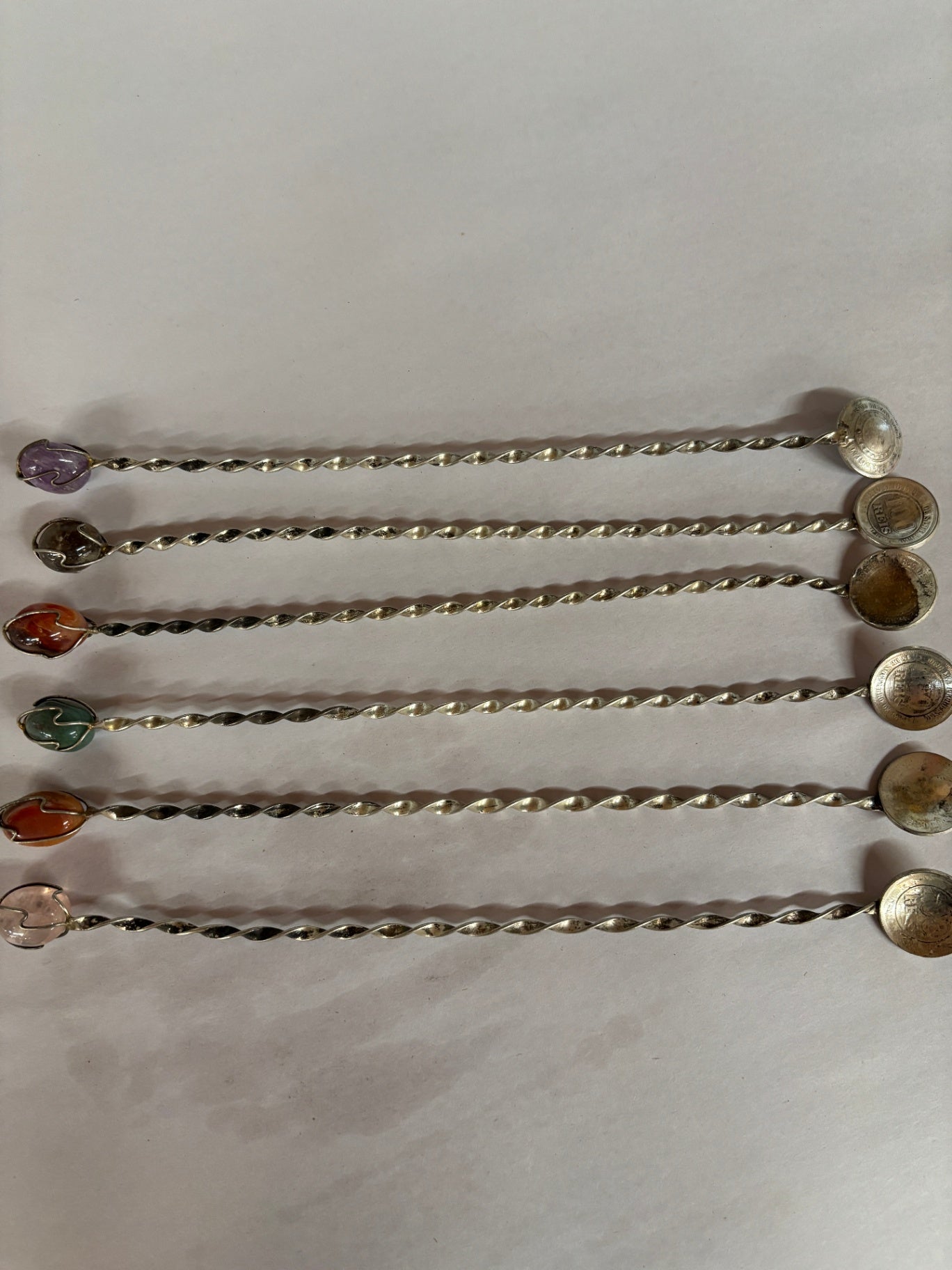 Brazilian Coin Cocktail Stirrers (6)