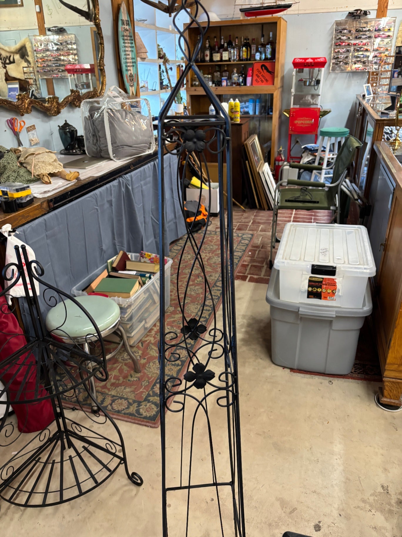  Tall, Tapered Metal  Decorative Plant Trellis