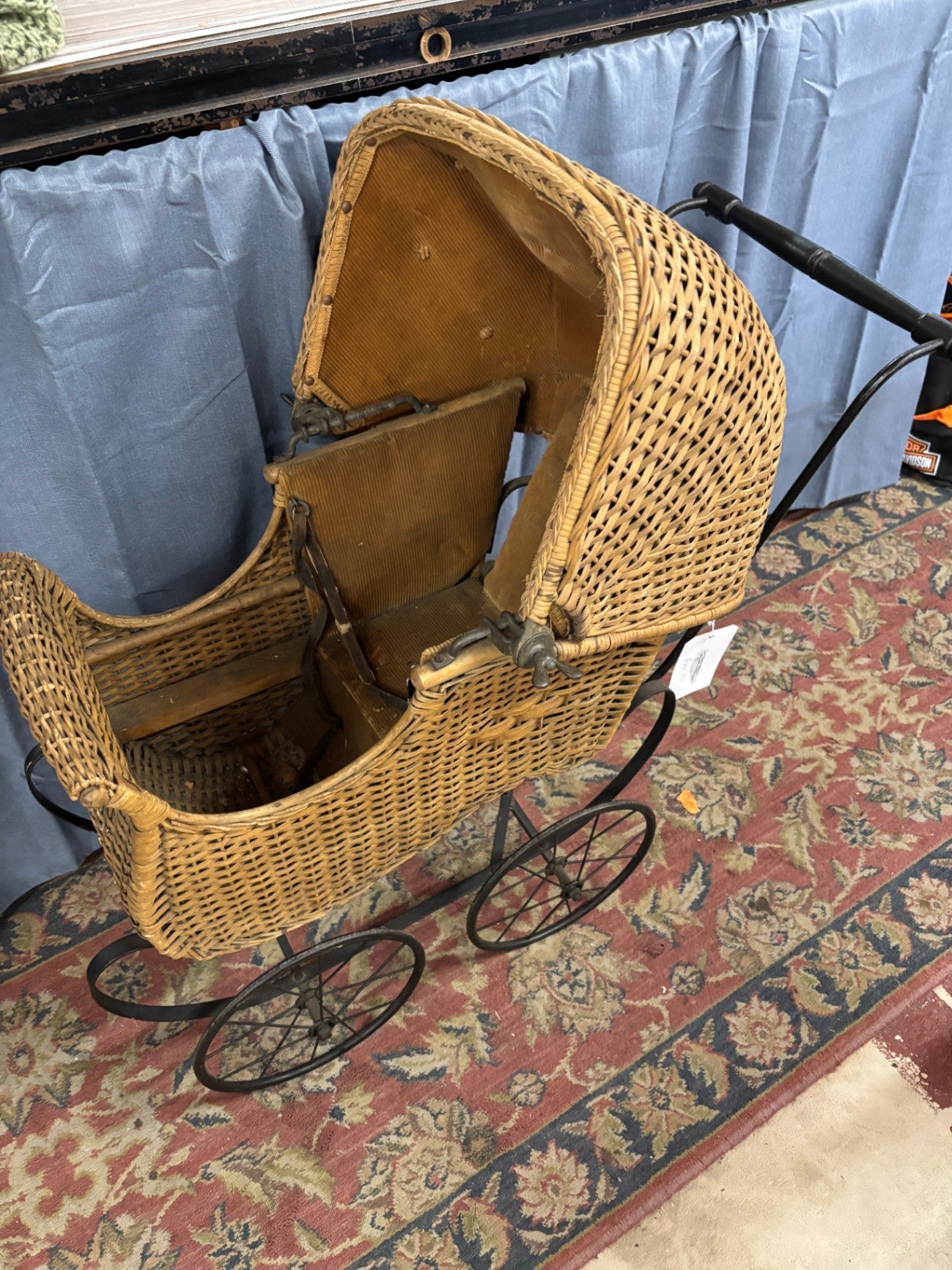 Victorian-Era Wicker Baby Doll Carriage