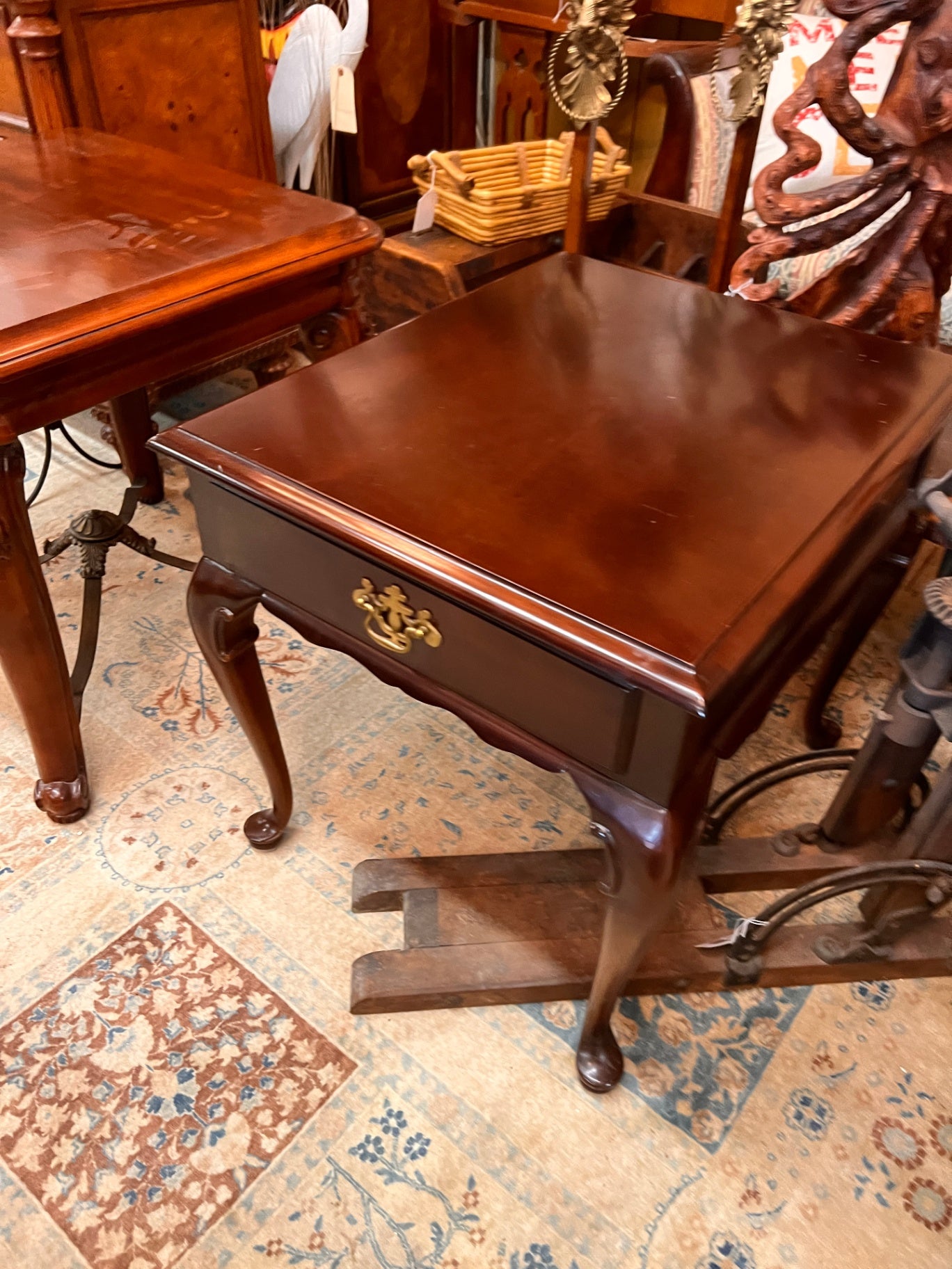 Square Solid Cherry Side Table 