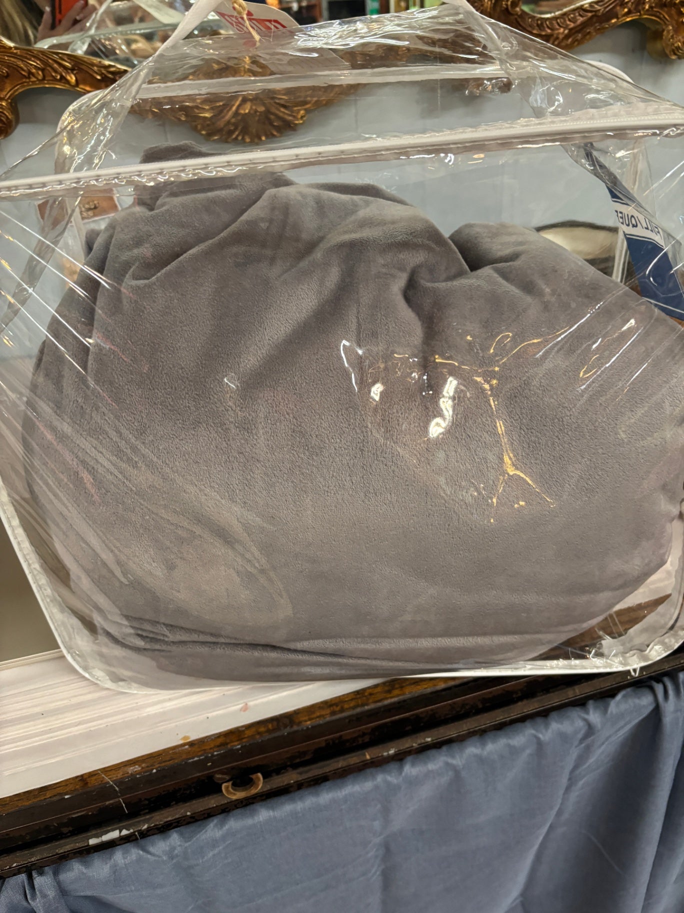 Queen Duvet 2 Pillows Shams Grey