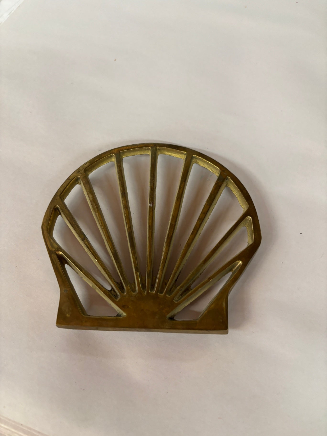 Vintage Brass Shell-Shaped Trivet