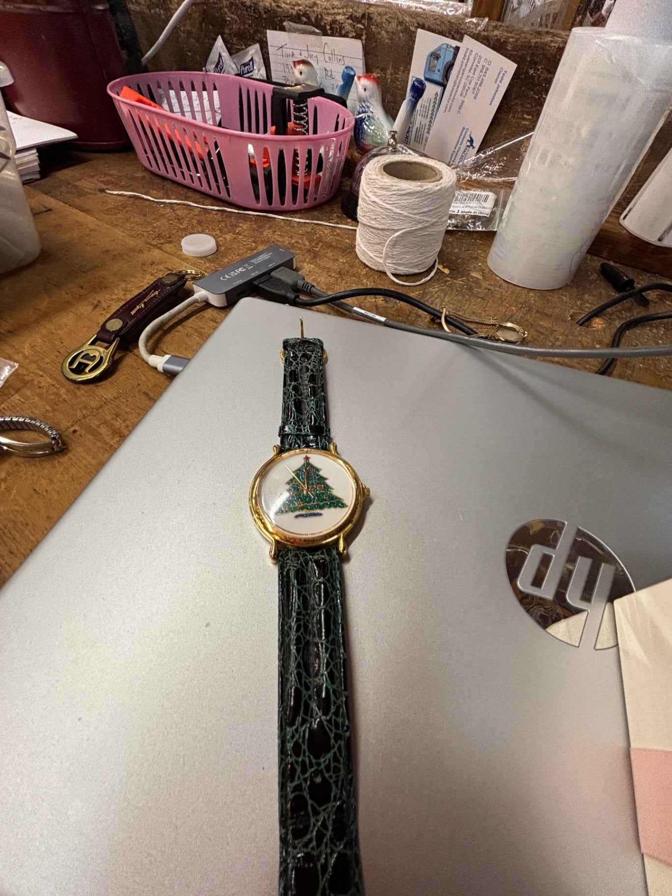  Vintage Quartz Christmas Tree Holiday Watch