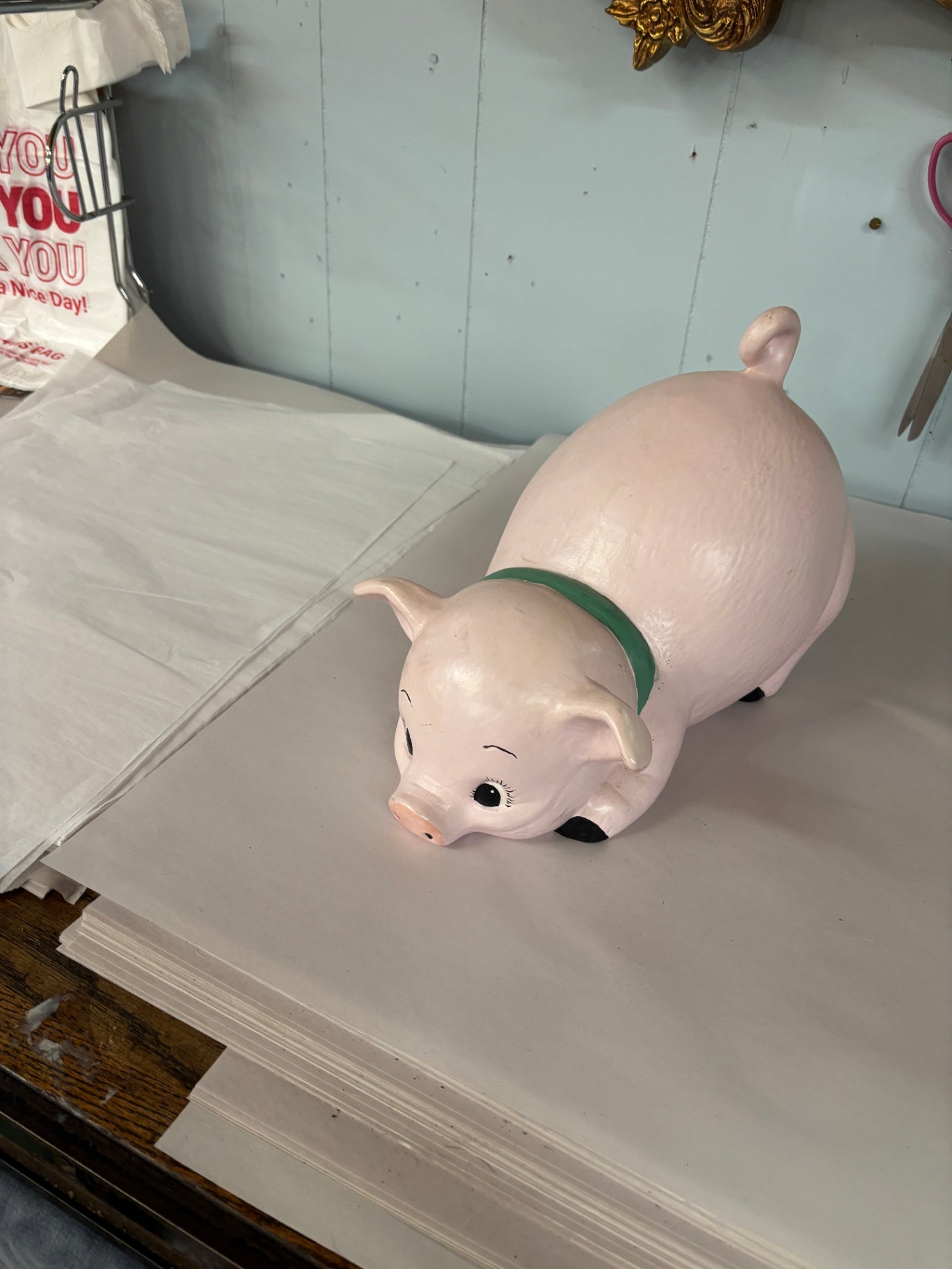 Vintage Alberta's Mold Pink Ceramic Pig Figurine