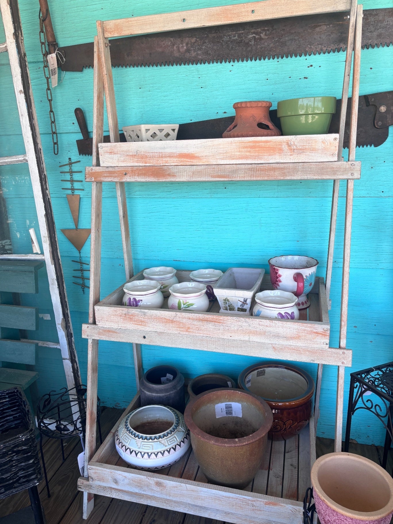 Wooden Plant stand with removable shelves (planters NOT included)