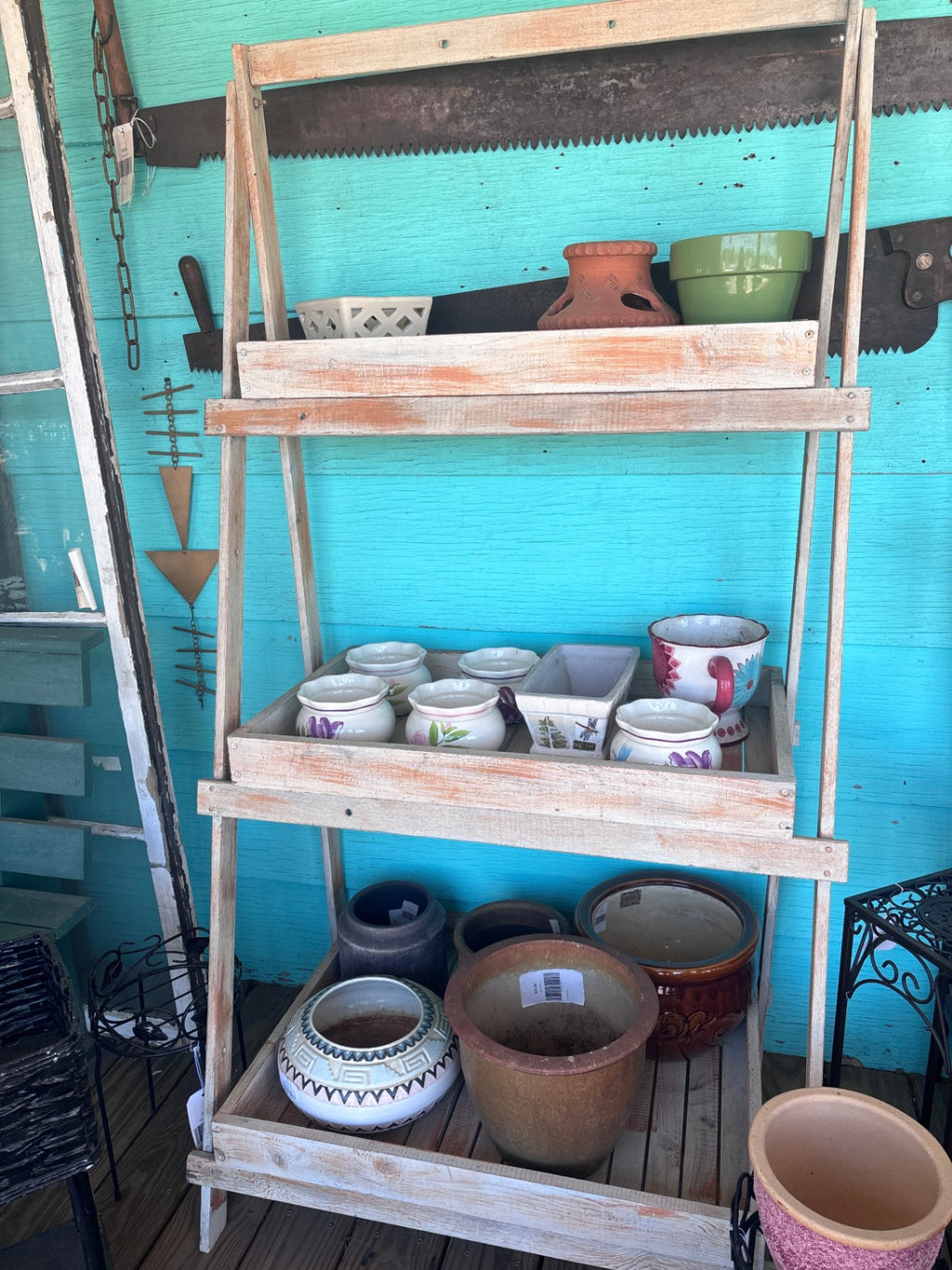 Wooden Plant stand with removable shelves (planters NOT included)