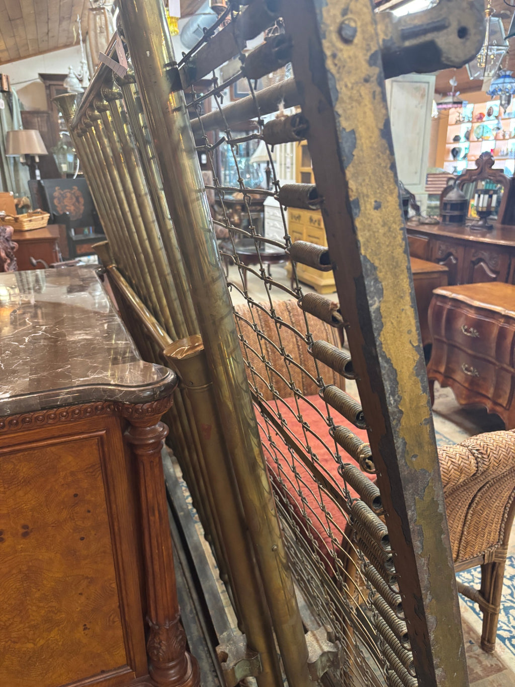 Brass Twin Headboard and footboard with frame
