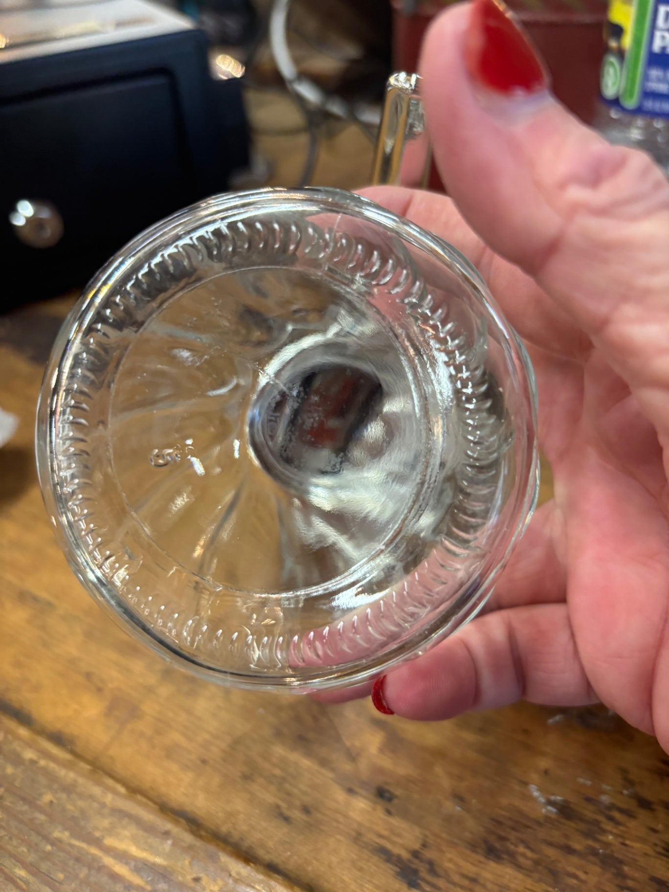 Mid-century glass syrup dispenser or restaurant table server