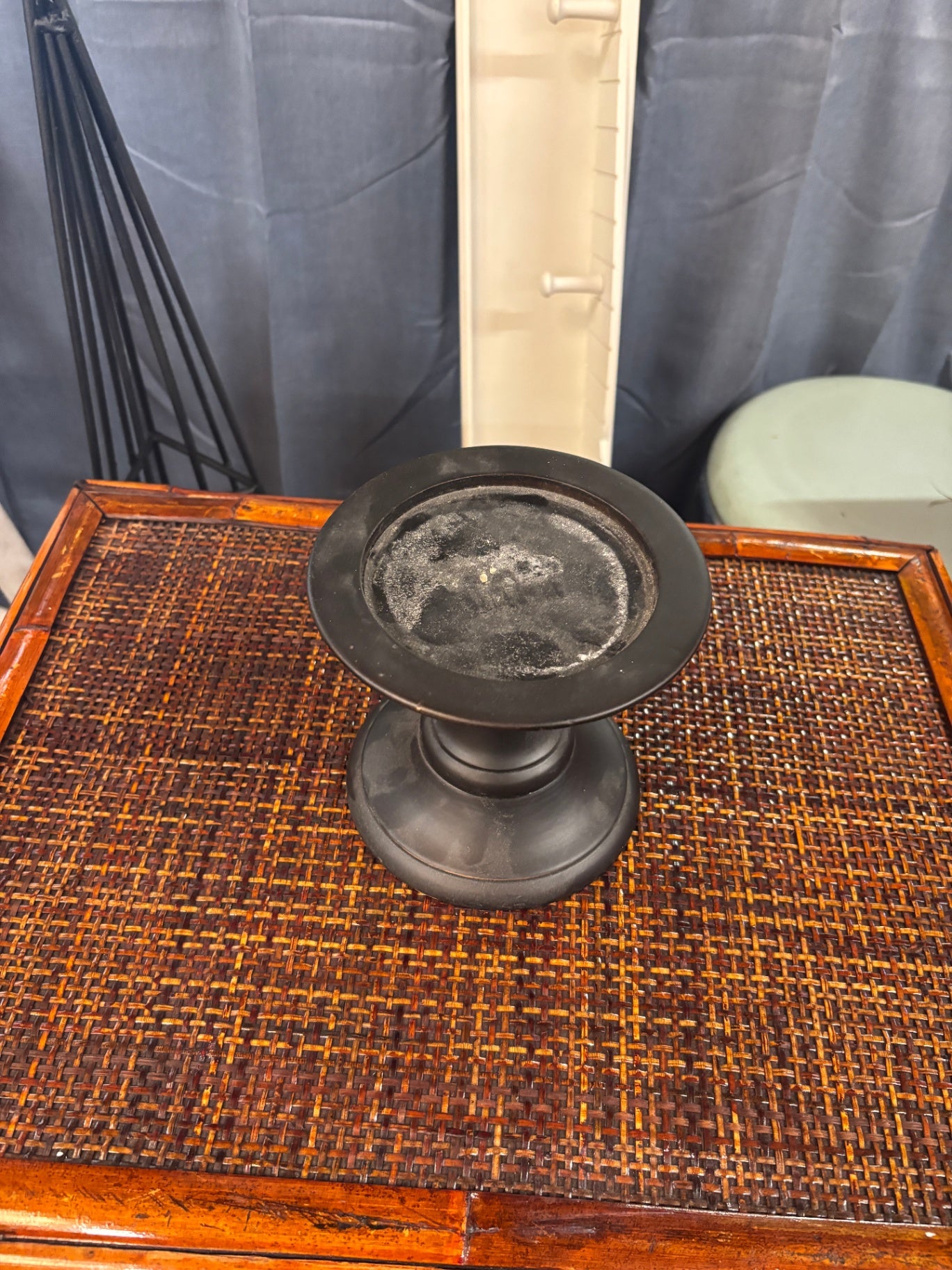 Black Pedestal Candle Holder