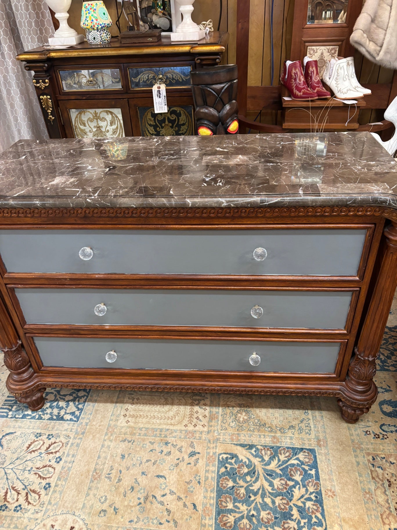 3 Drawer Dresser With marble Top Legacy Antiques & Consignment 3 Drawer Dresser With marble Top Legacy Antiques & Consignment