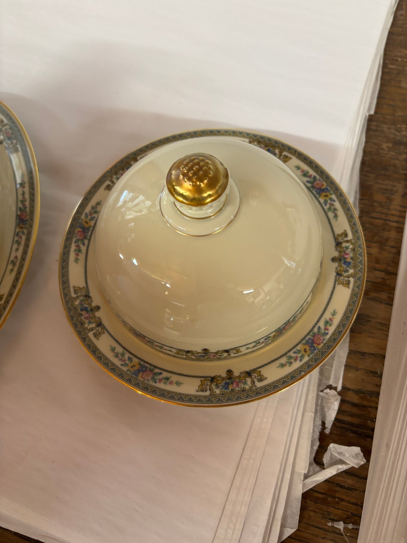  Vintage Limoges France Covered Butter Dish