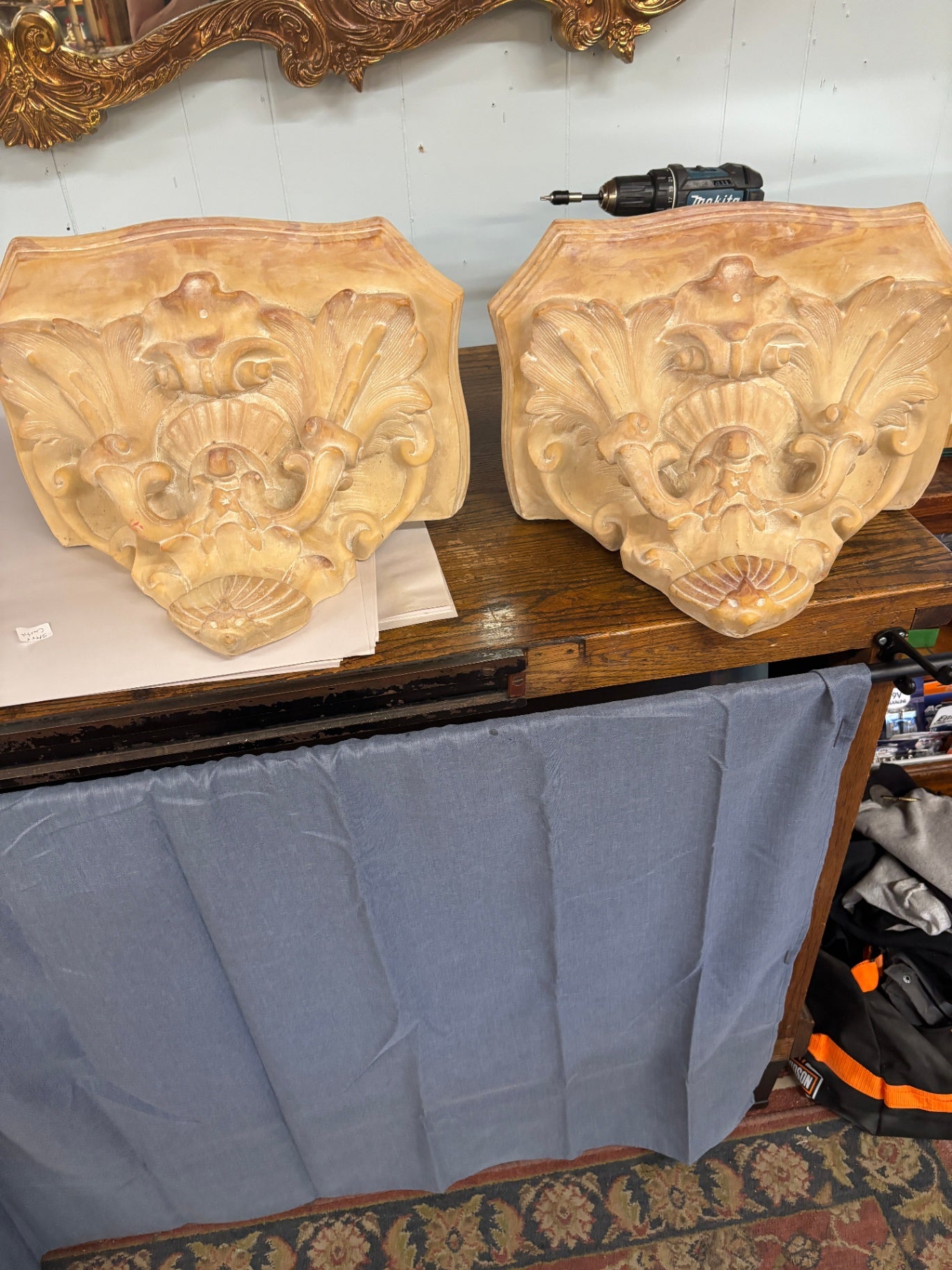 Pair Of Corbels Faux Wood