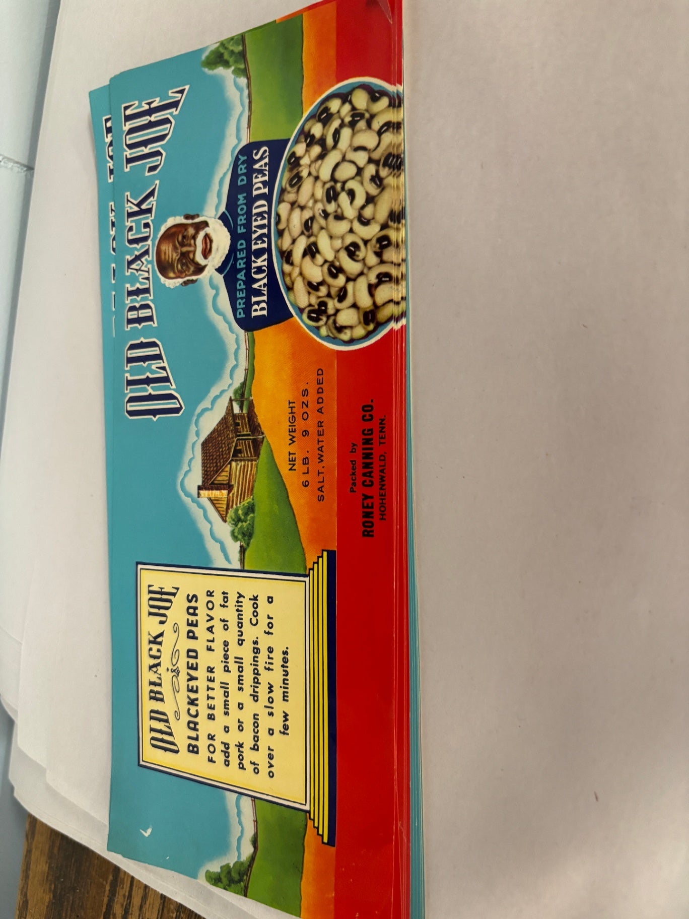  "Old Black Joe" Brand Black-Eyed Peas Can Label (6)
