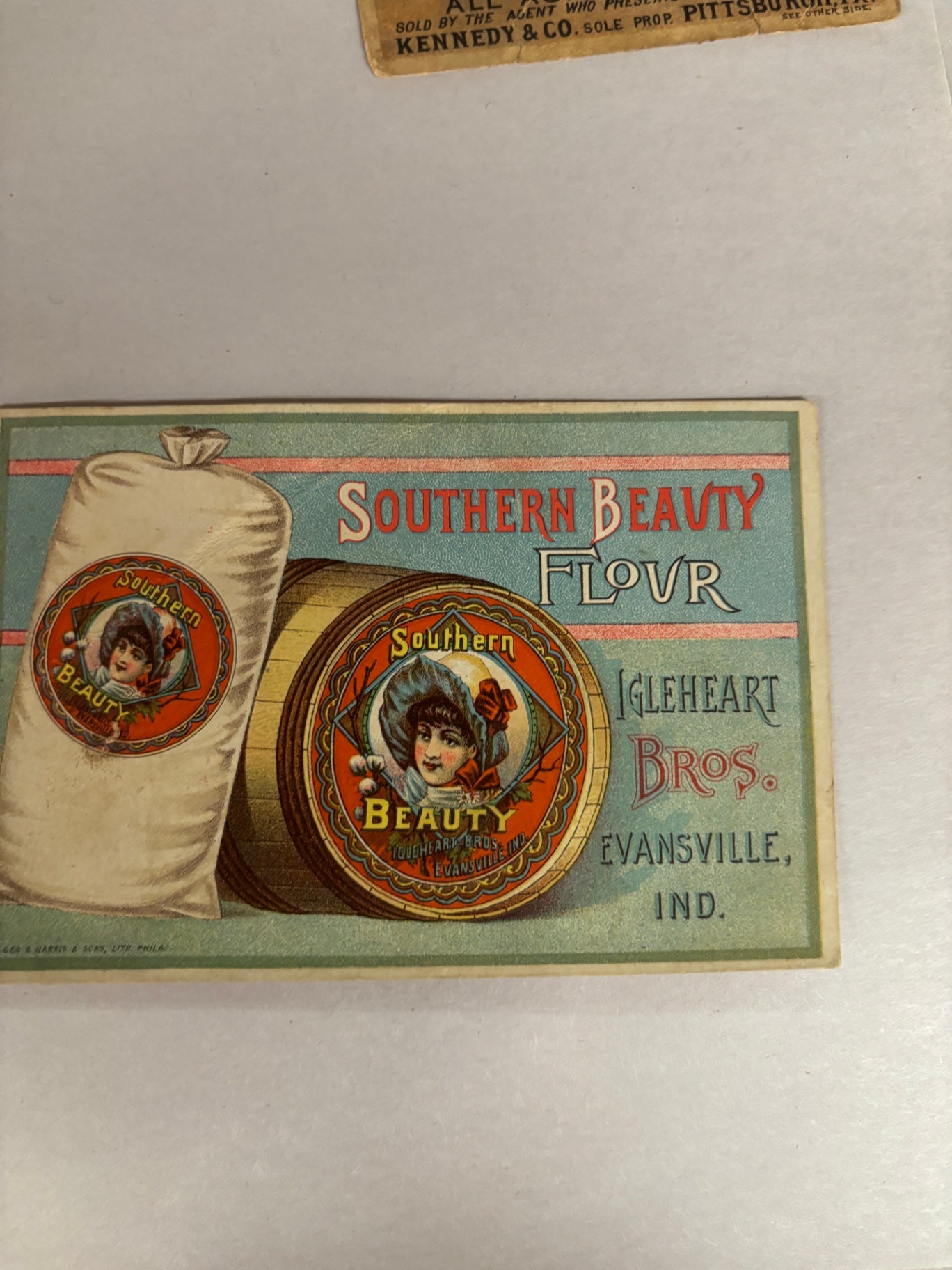  Antique Advertising Trade Card for Southern Beauty Flour