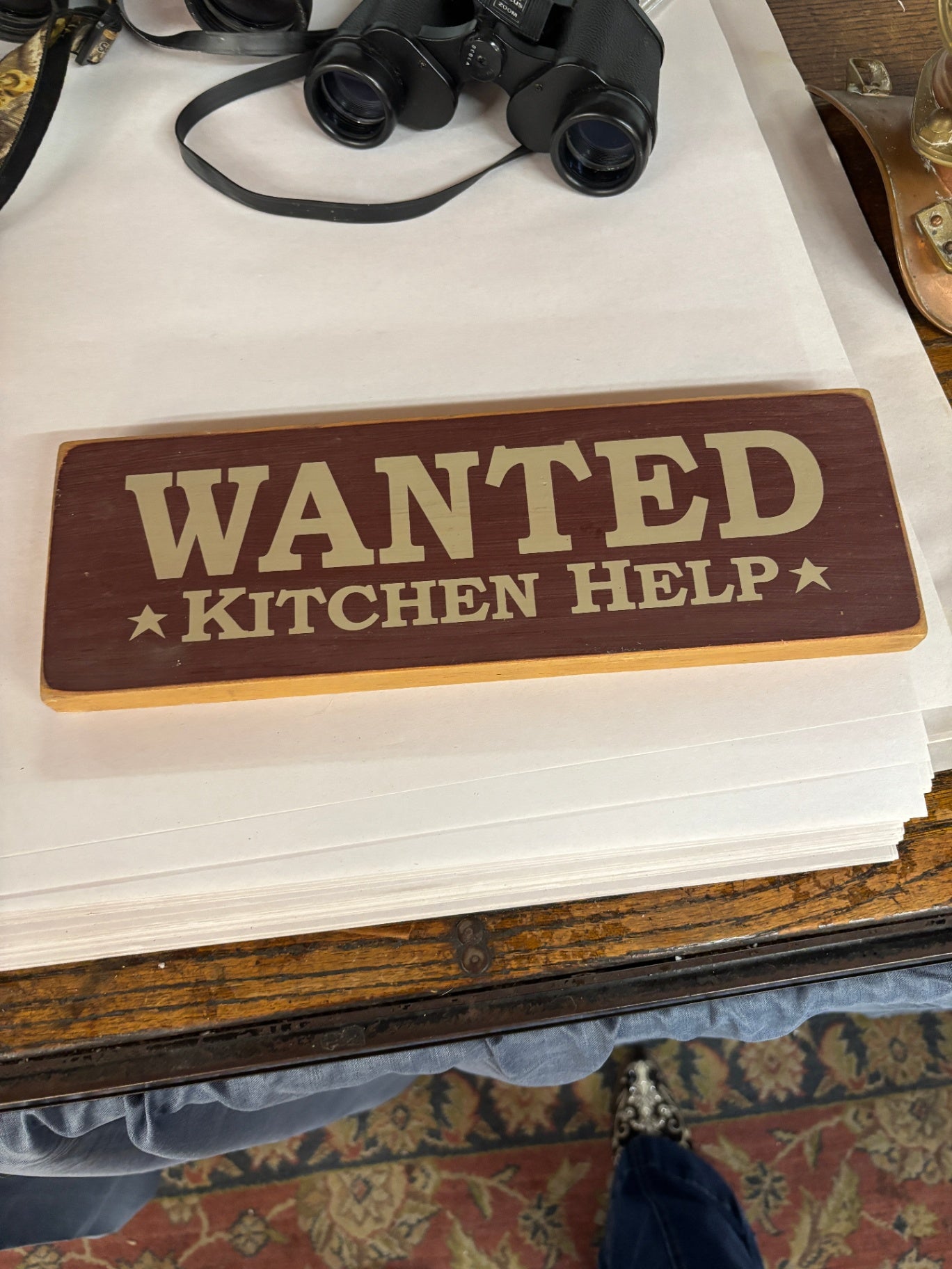 Kitchen Help Sign